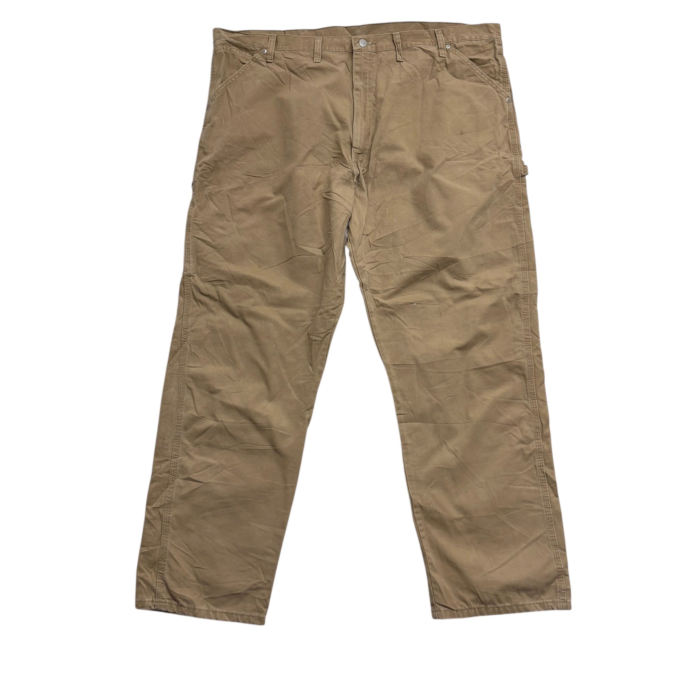 Wrangler Carpenter Pants W44 L32 Mens Tan Relaxed Straight Fit Trousers