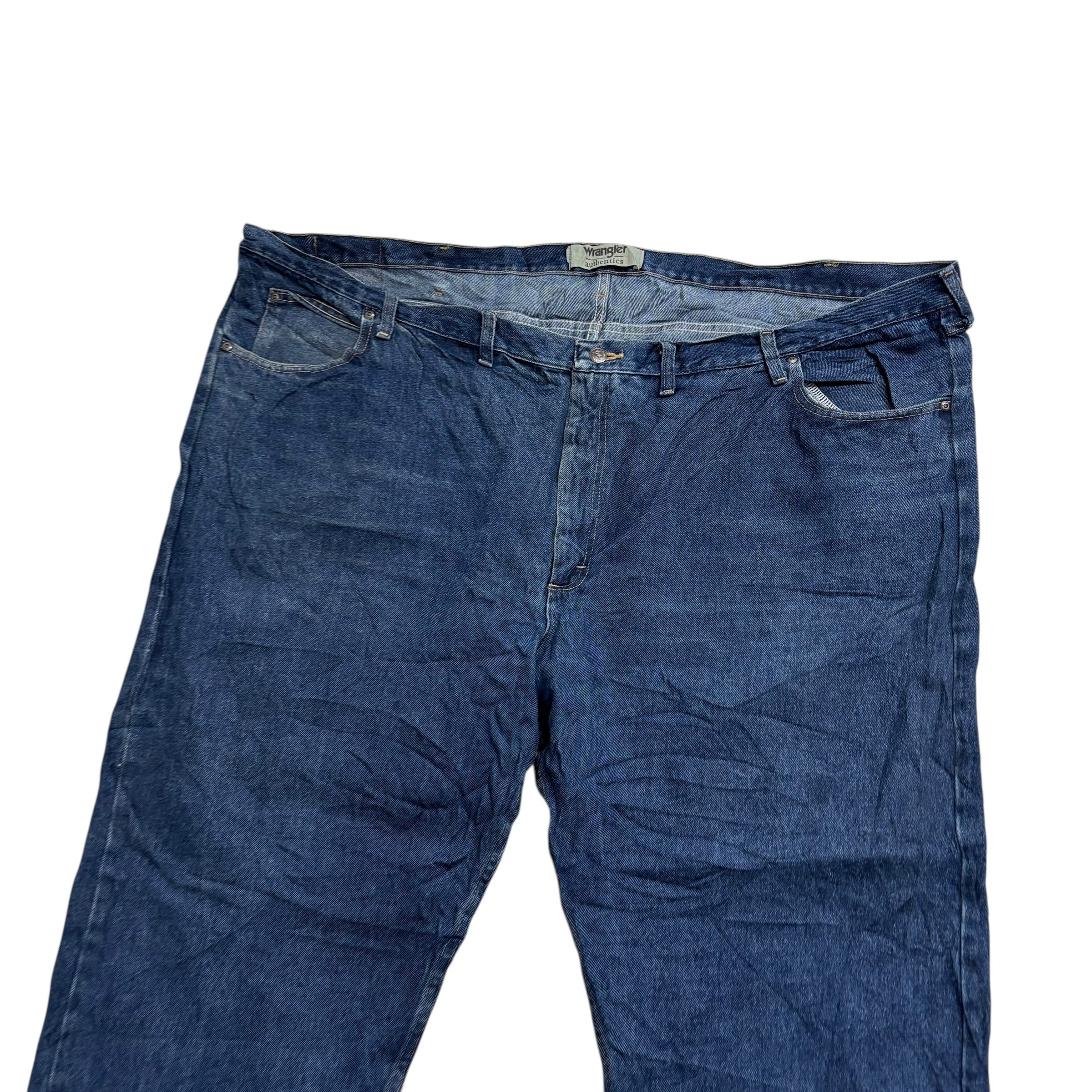 Wrangler Jeans W56 L30 Mens Dark Blue Relaxed Straight Fit Denim