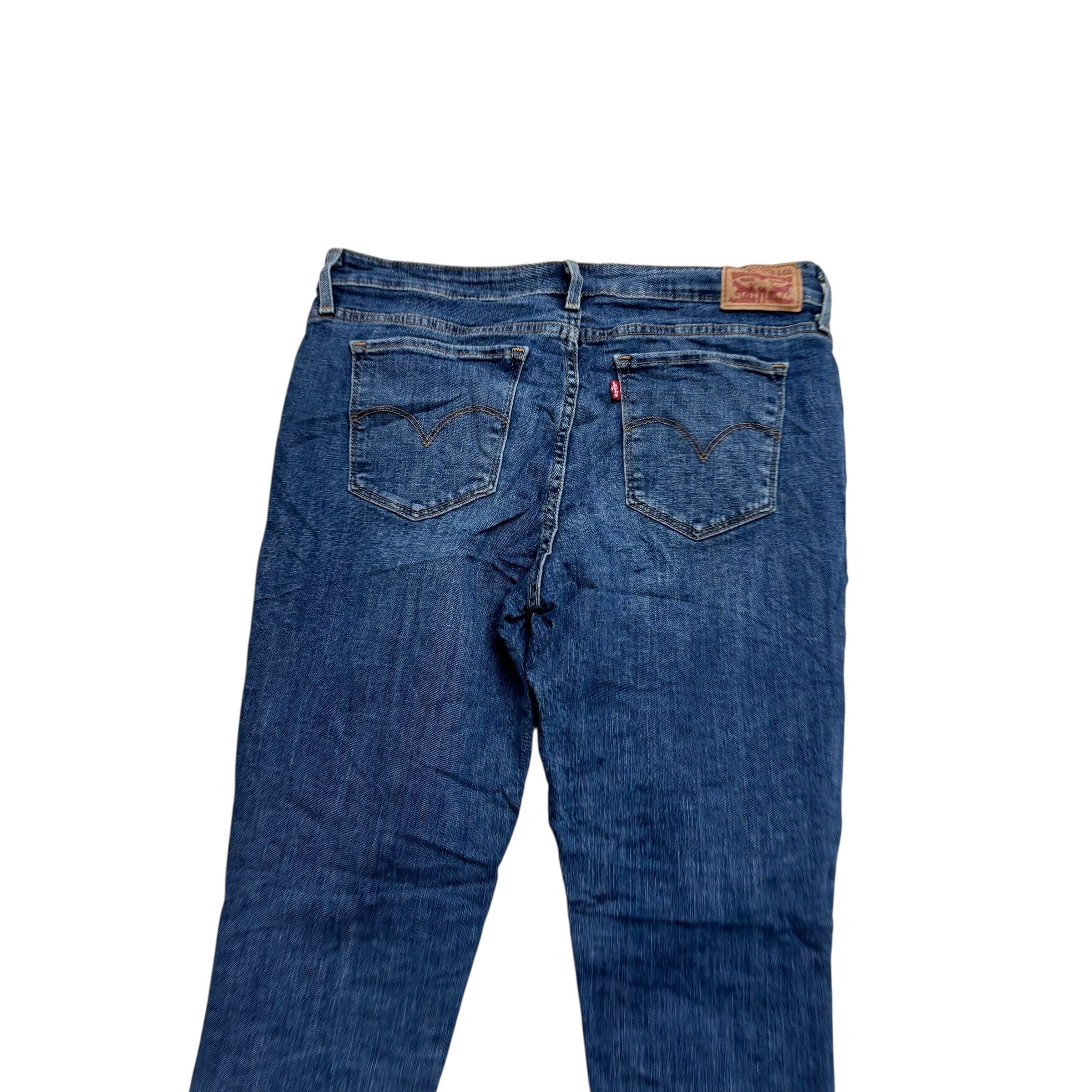 Levis 711 Jeans W31 L30 Womens Skinny Fit Mid Blue Stretch Denim (E)