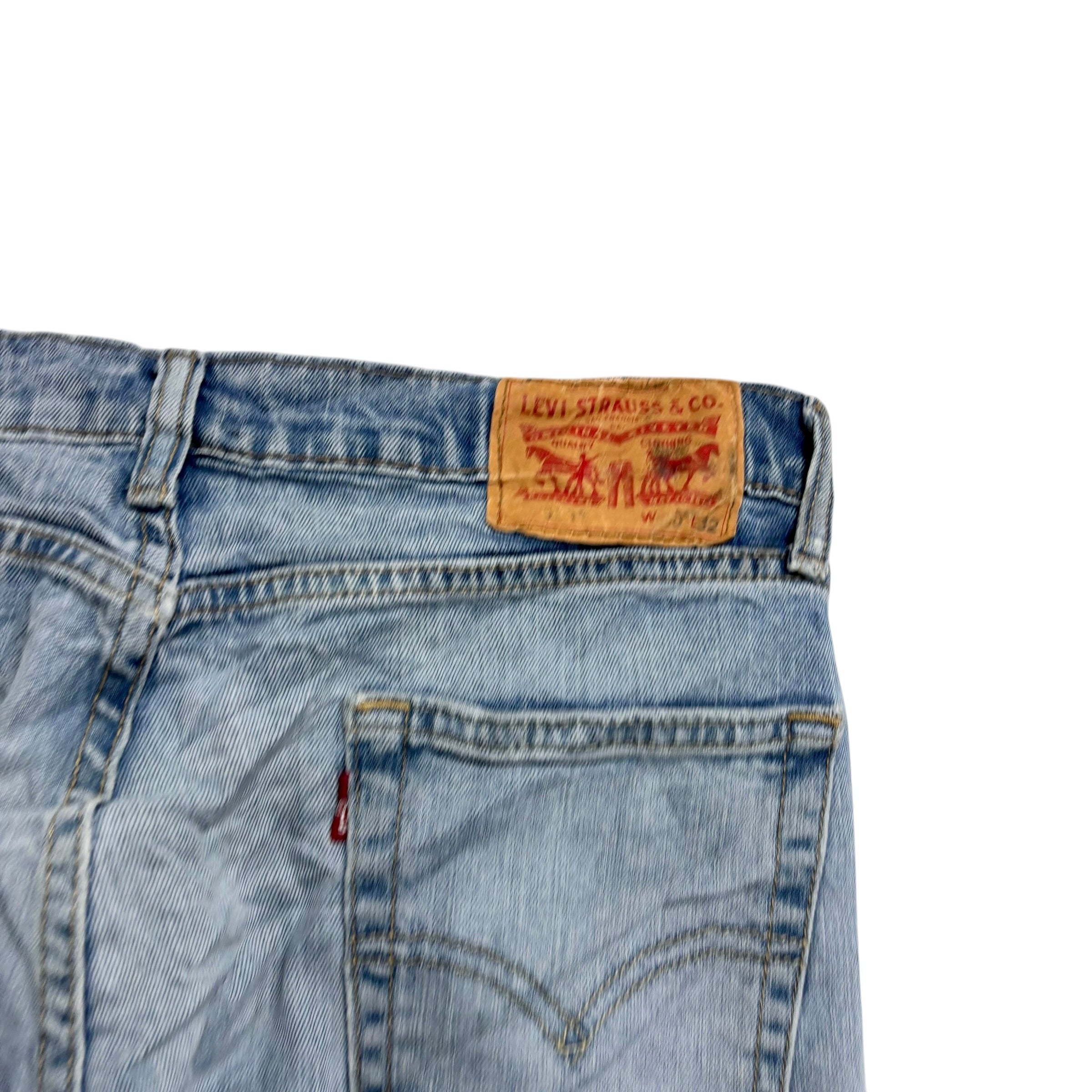 Levis 513 Jeans W30 L32 Mens Light Blue Slim Straight Fit Stretch Denim