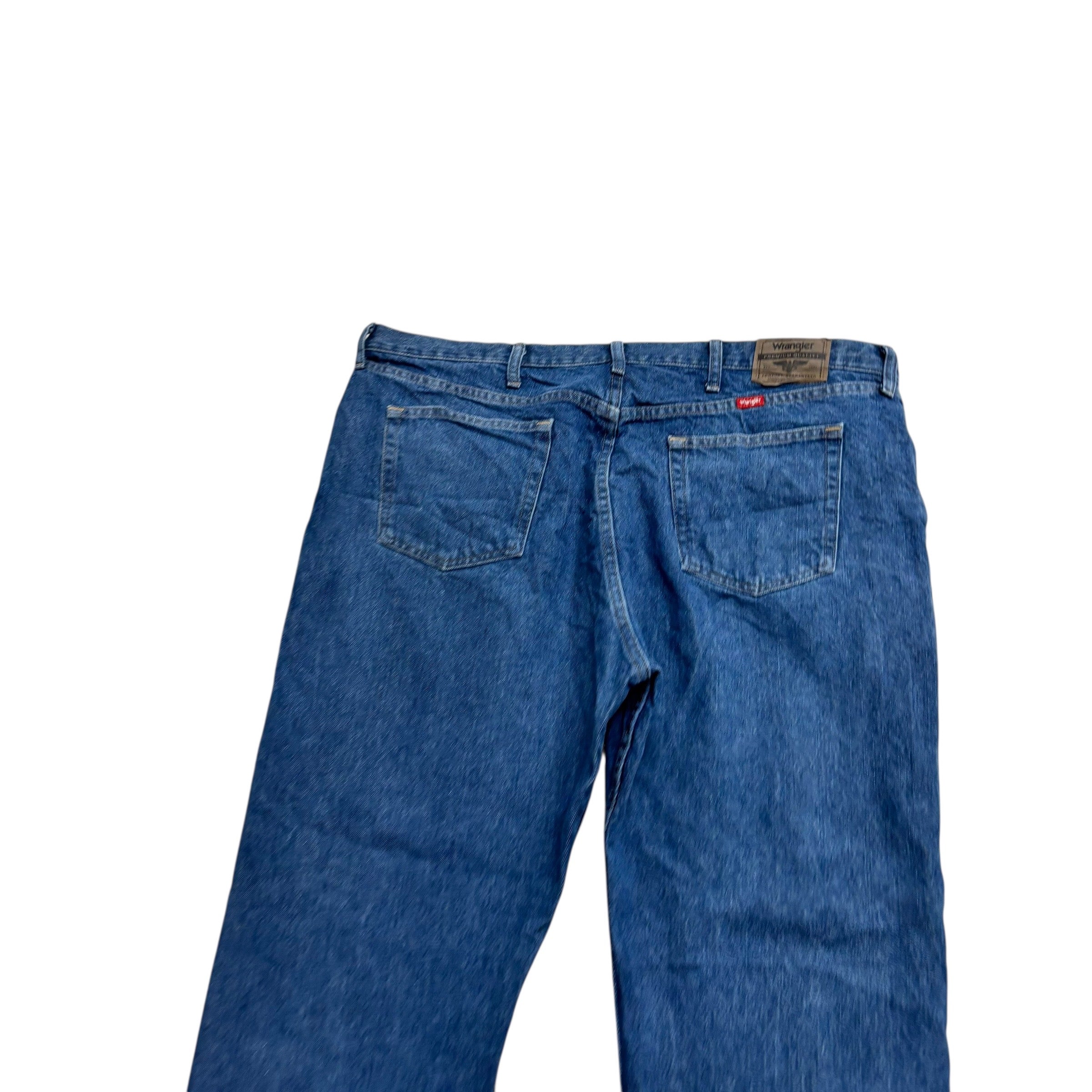 Wrangler Jeans W44 L30 Mens Mid Blue Regular Straight Fit Denim (E)