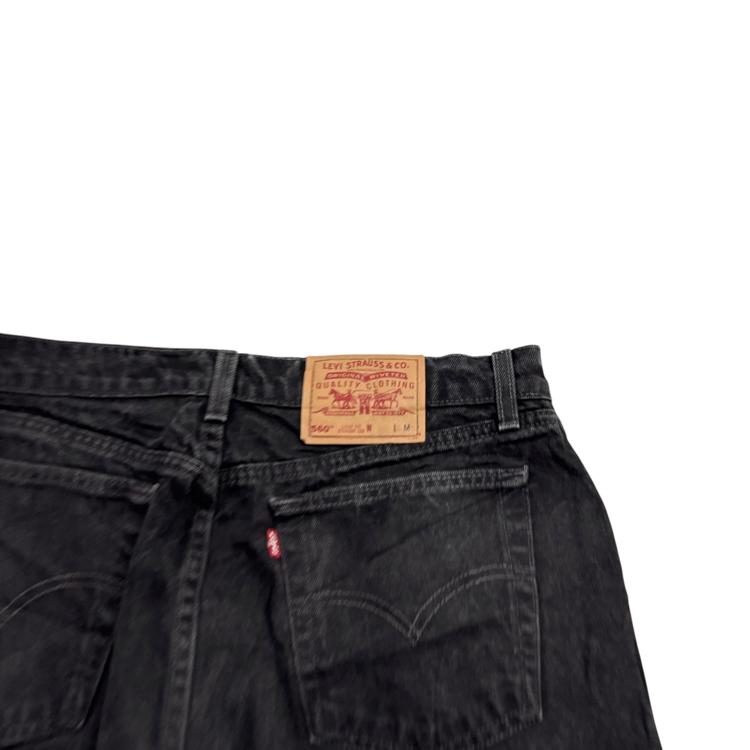 Levis 560 Jeans W33 L32 Womens Black Relaxed Straight Vintage Denim (E)