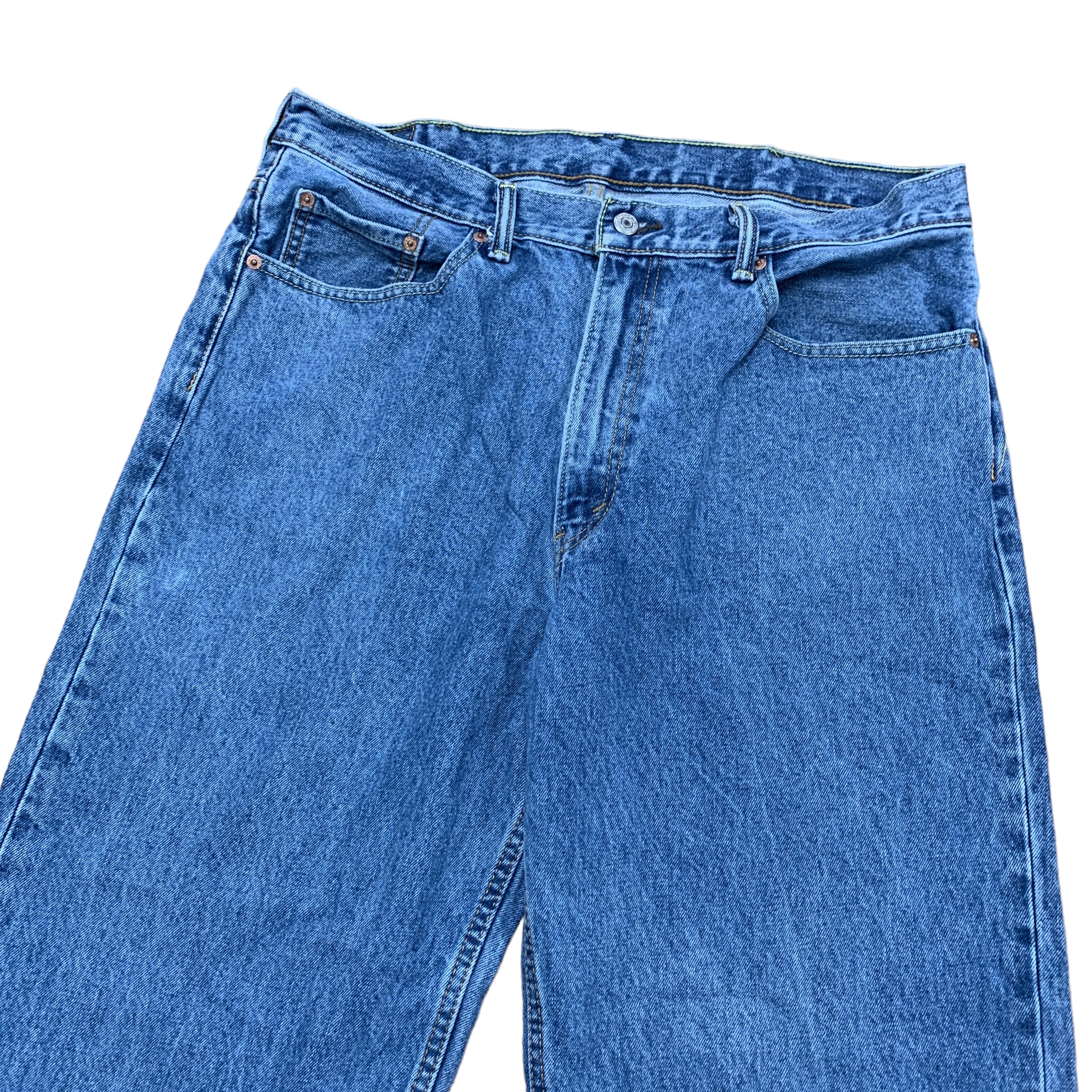 Levis 550 Jeans W38 L34 Mens Blue Relaxed Straight Fit Denim