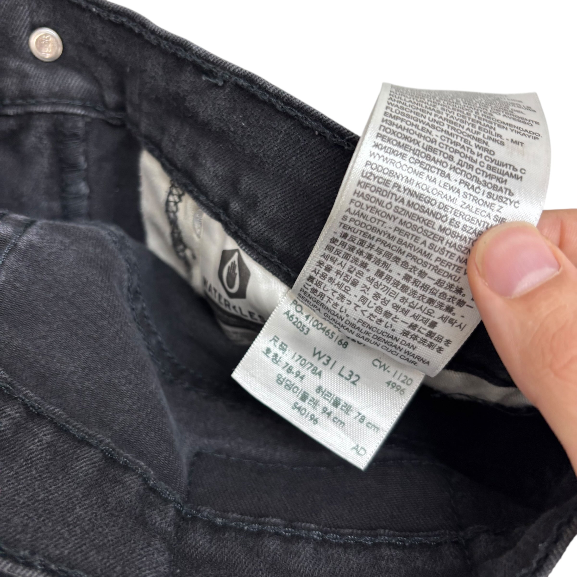 Levis 512 Jeans W30 L31 Mens Black Slim Tapered Fit Stretch Denim (F)