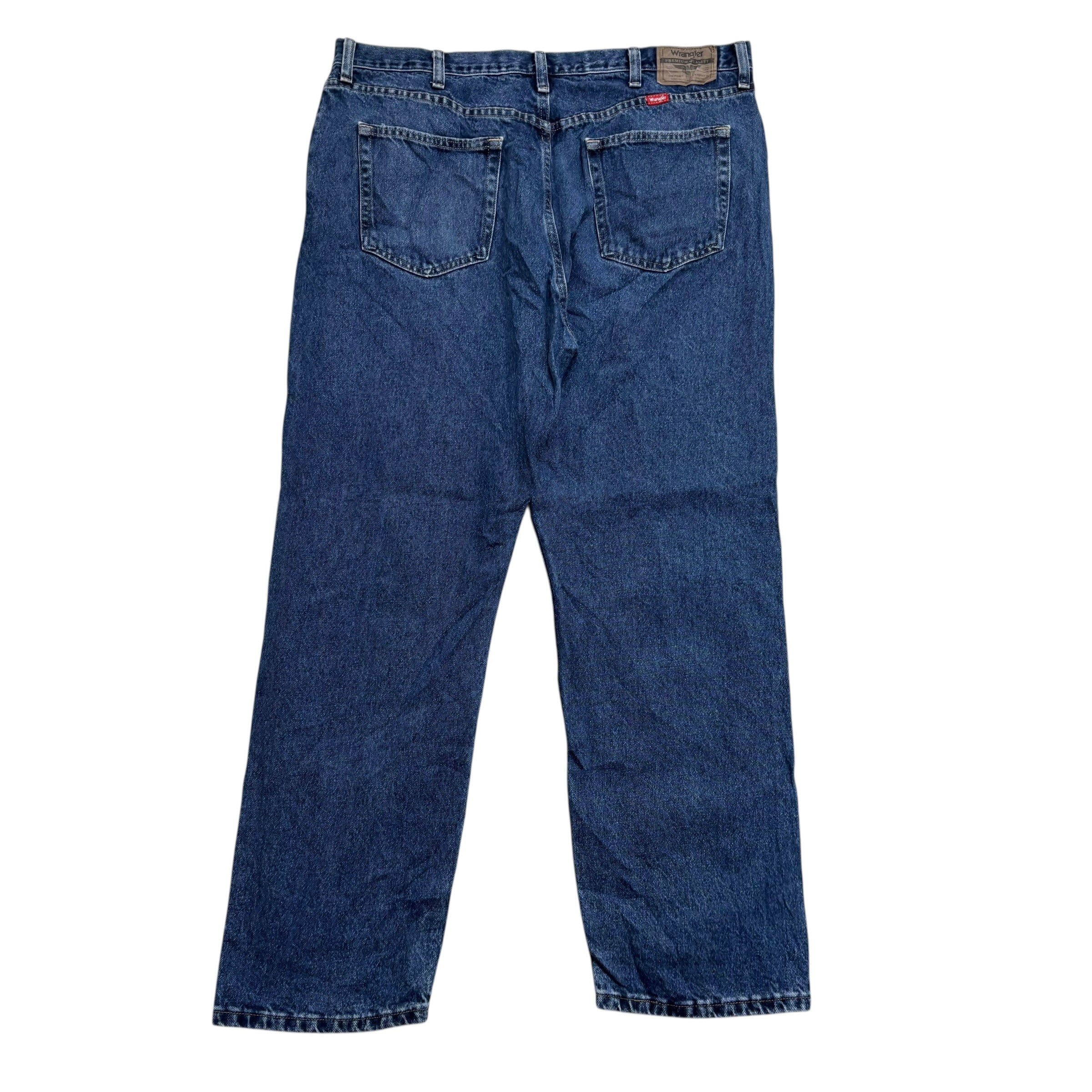 Wrangler Jeans W40 L30 Mens Mid Blue Regular Straight Fit Denim (E)