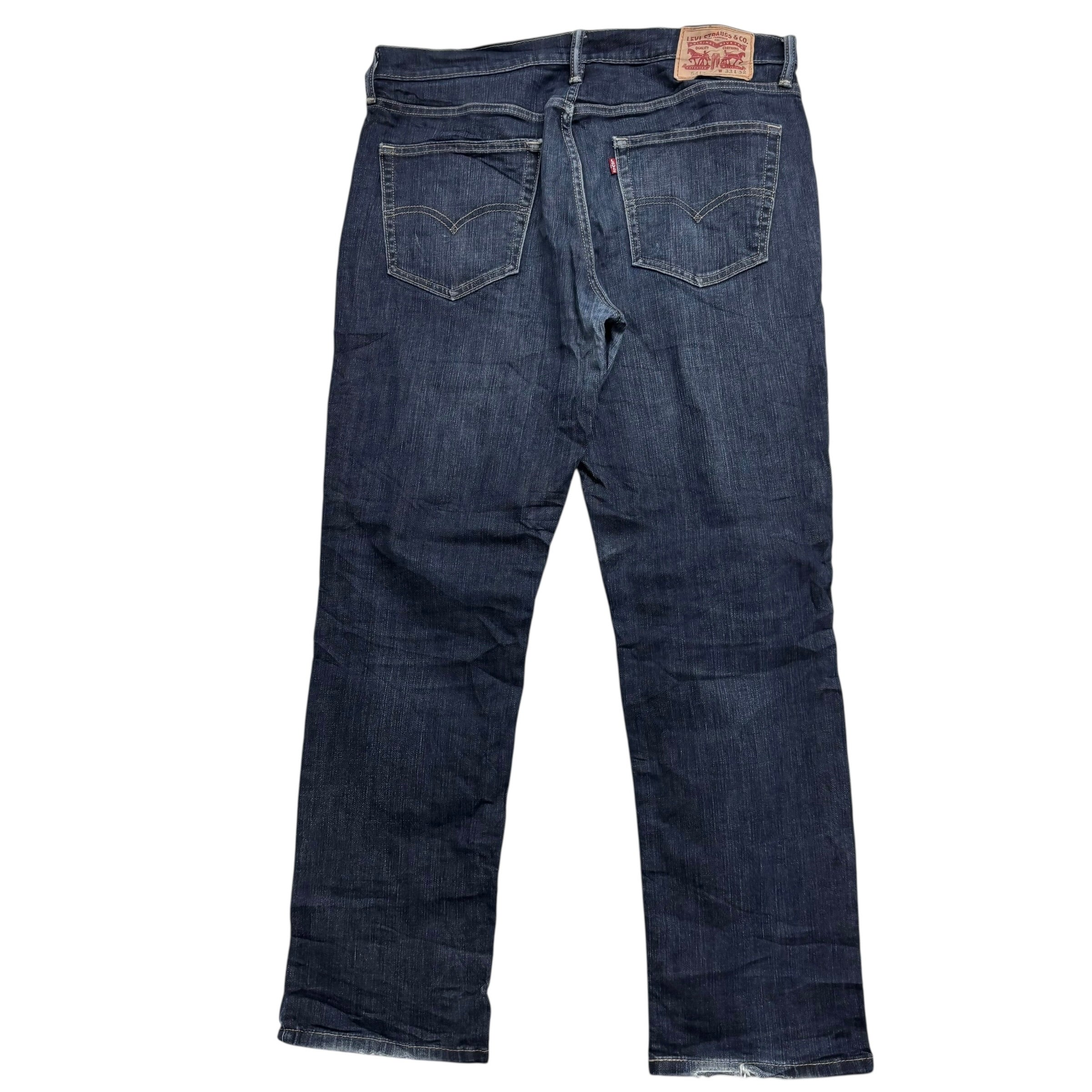 Levis 541 Jeans W33 L31 Mens Dark Blue Athletic Tapered Fit Stretch Denim (F)