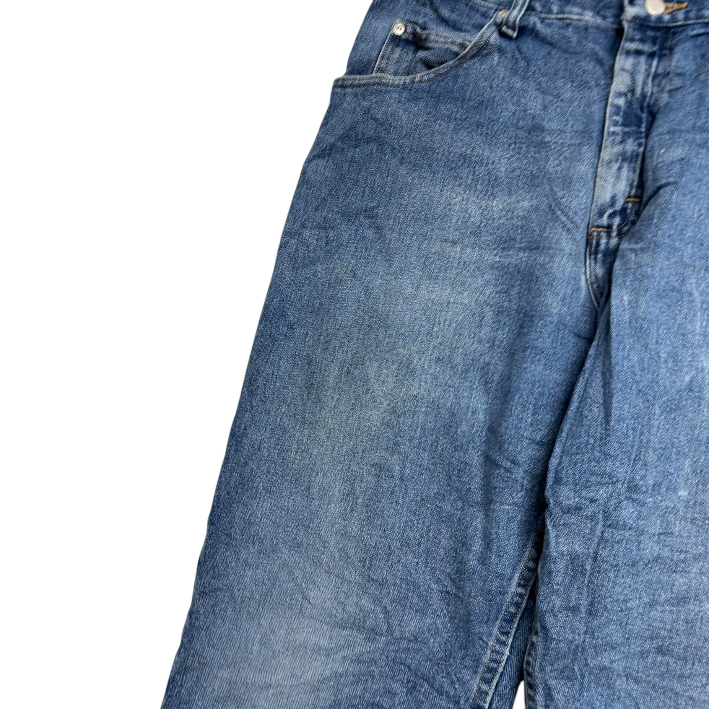 Wrangler Jeans W35 L32 Mens Mid Blue Baggy Relaxed Straight Fit Denim