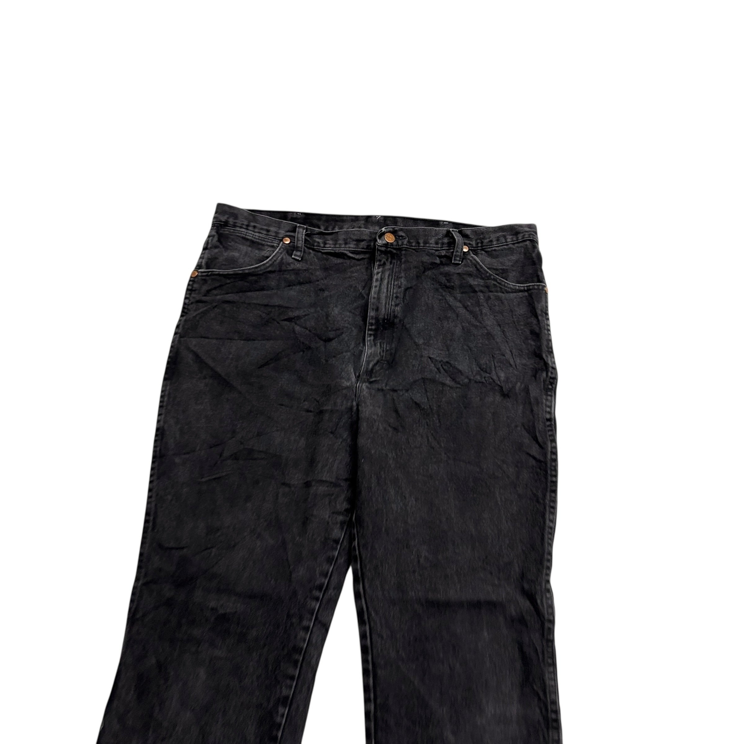 Wrangler Jeans Cowboy Cut W38 L32 Mens Black 936 Slim Fit Denim (E)