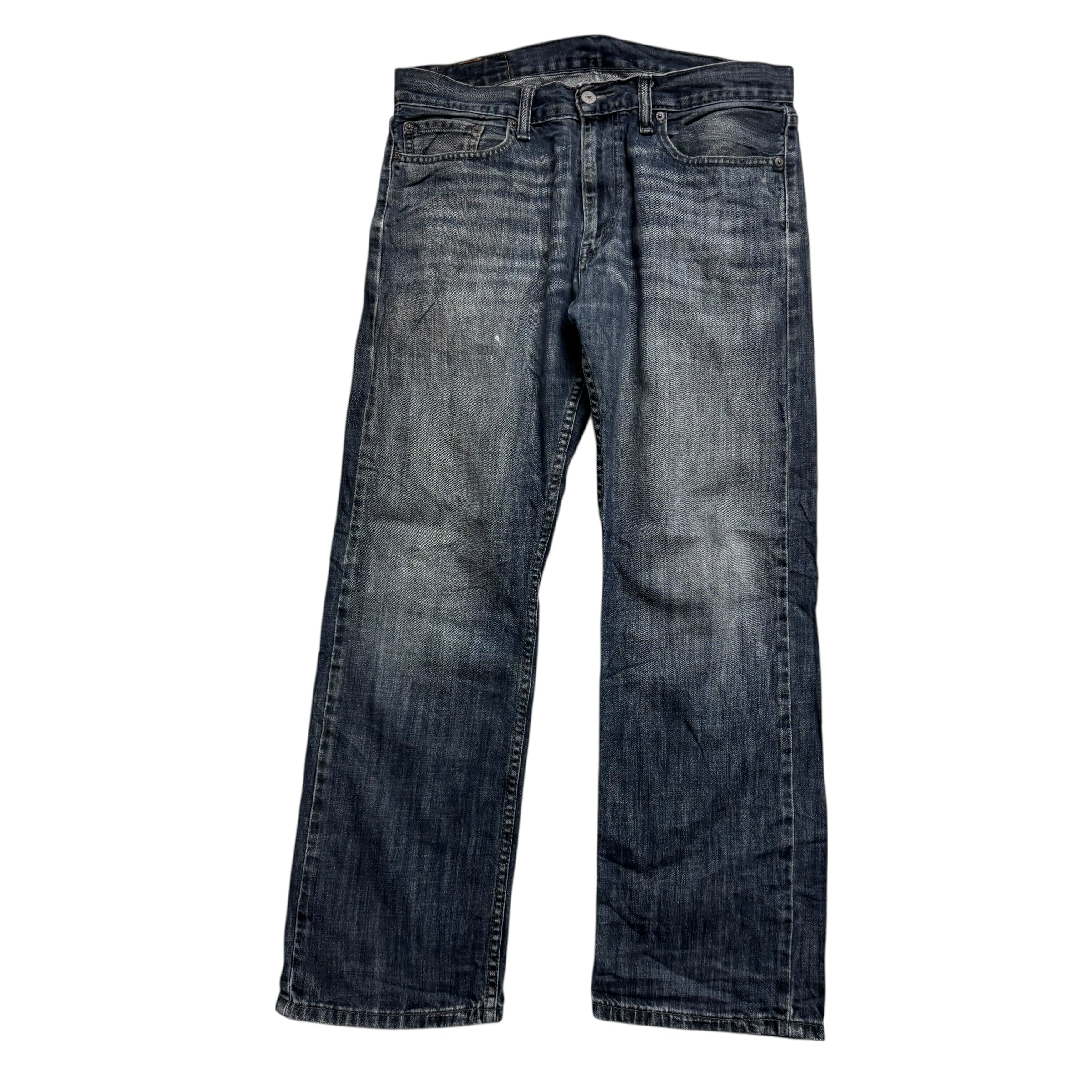 Levis 514 Jeans W34 L30 Mens Dark Blue Regular Straight Fit Denim (F)