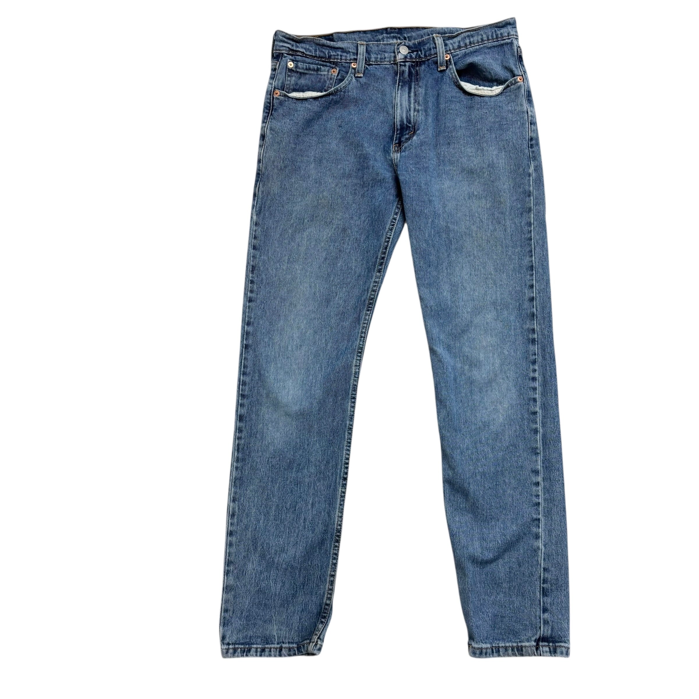 Levis 502 Jeans W32 L32 Mens Mid Blue Regular Tapered Fit Stretch Denim