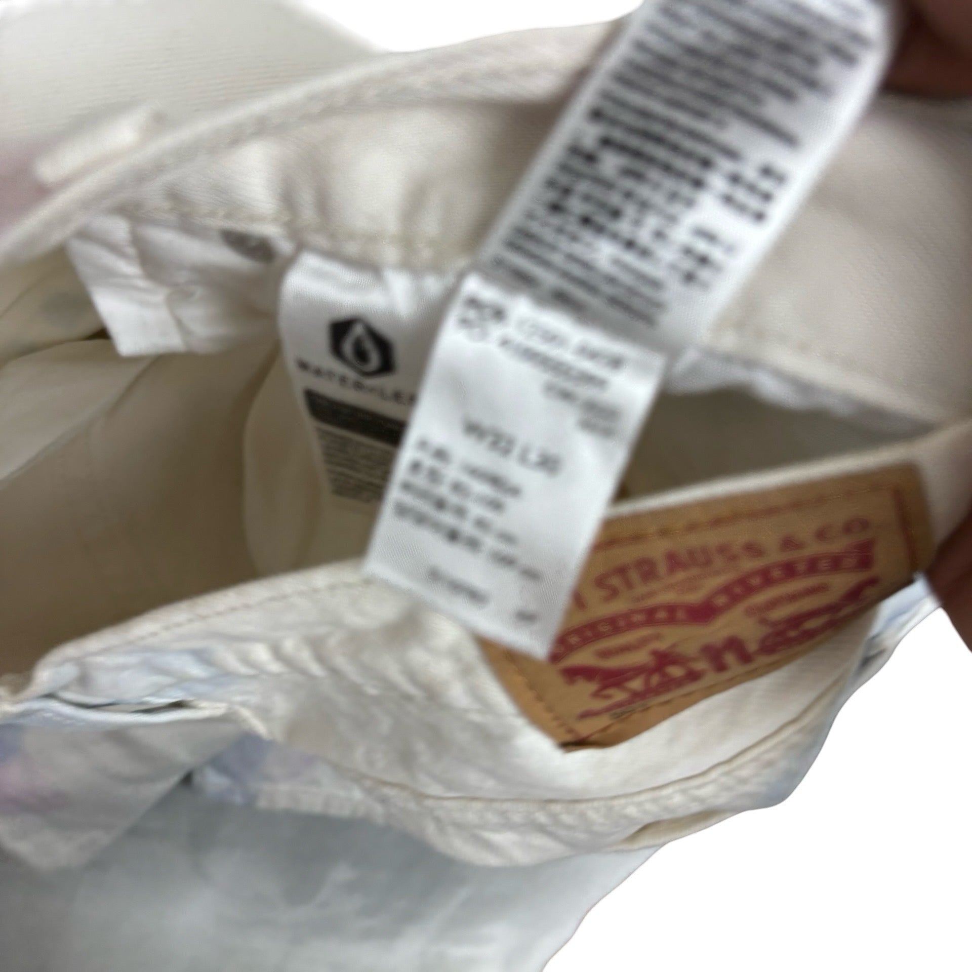 Levis 501 Jeans W32 L30 Mens White Regular Straight Fit Tie Die Denim (F)