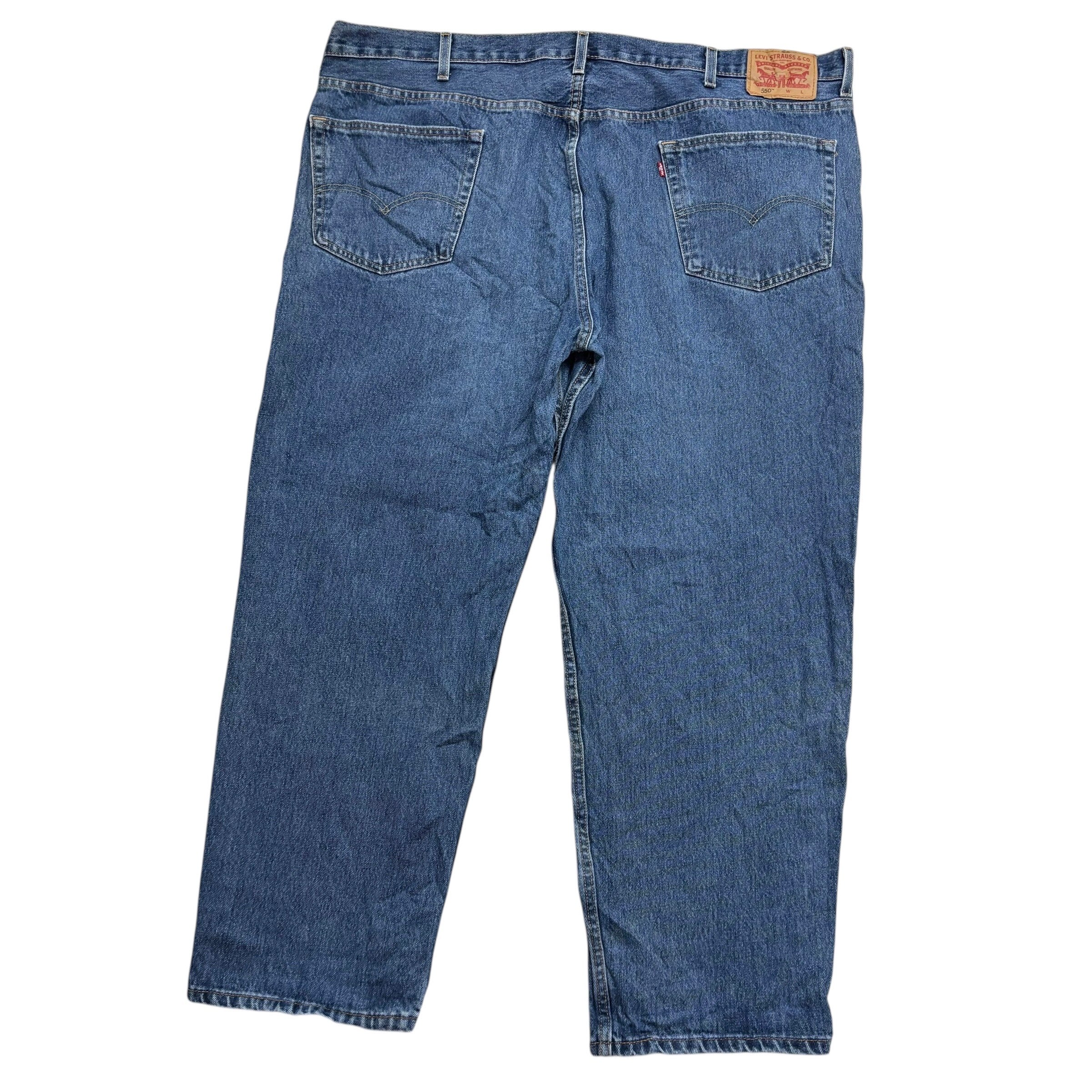 Levis 550 Jeans W48 L30 Mens Mid Blue Baggy Relaxed Straight Fit Denim (E)
