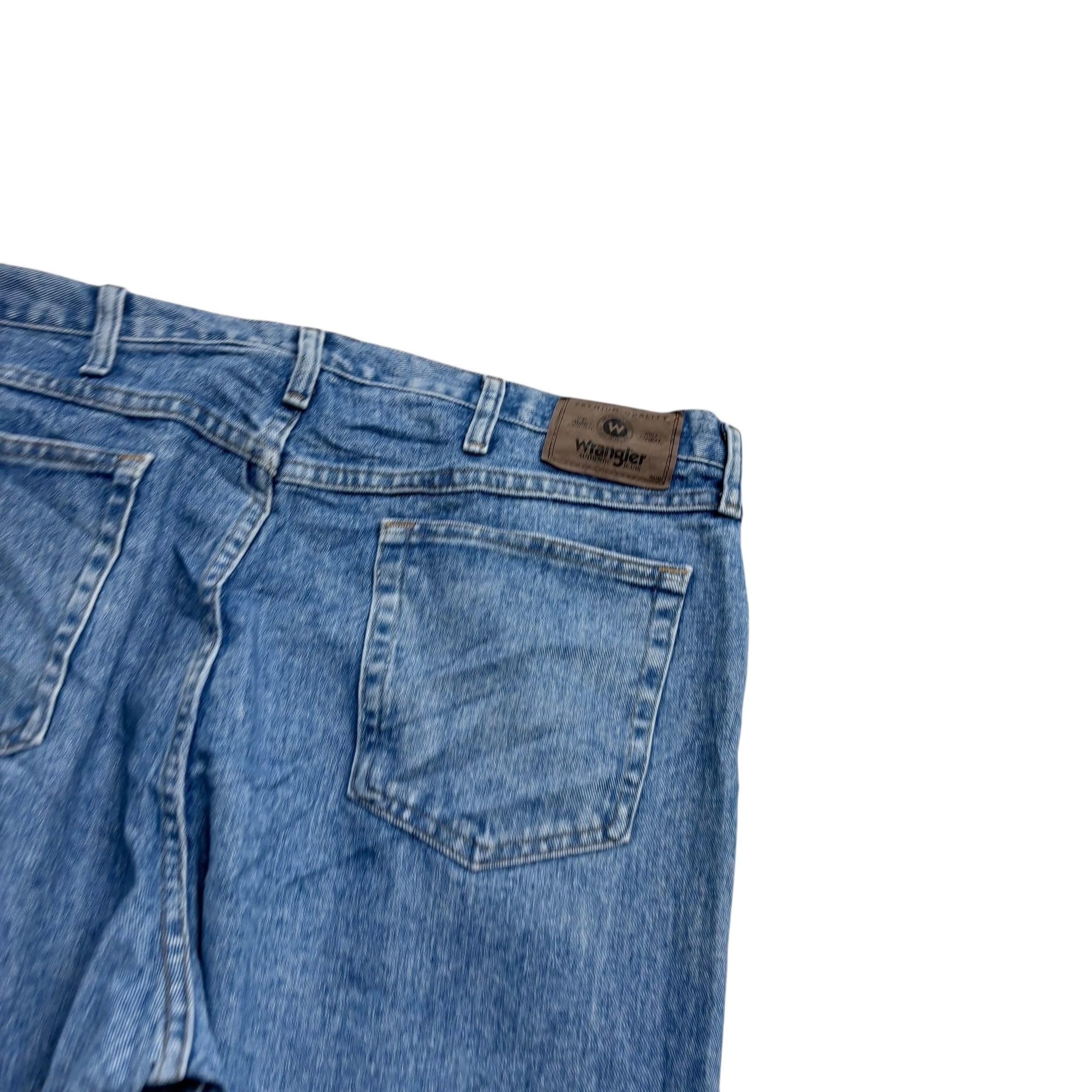 Wrangler Jeans W40 L30 Mens Light Blue Relaxed Straight Fit Denim (E)