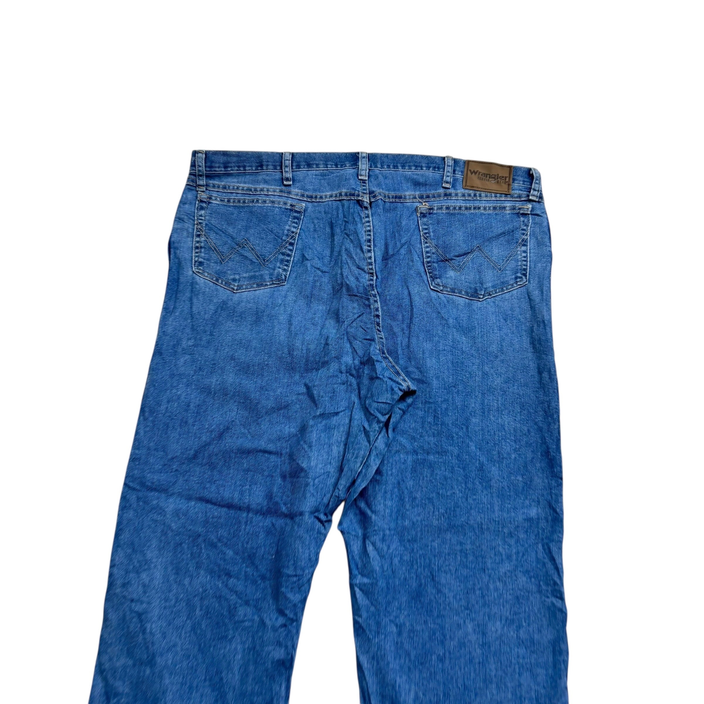 Wrangler Jeans W44 L28 Mens Mid Blue Regular Straight Fit Denim