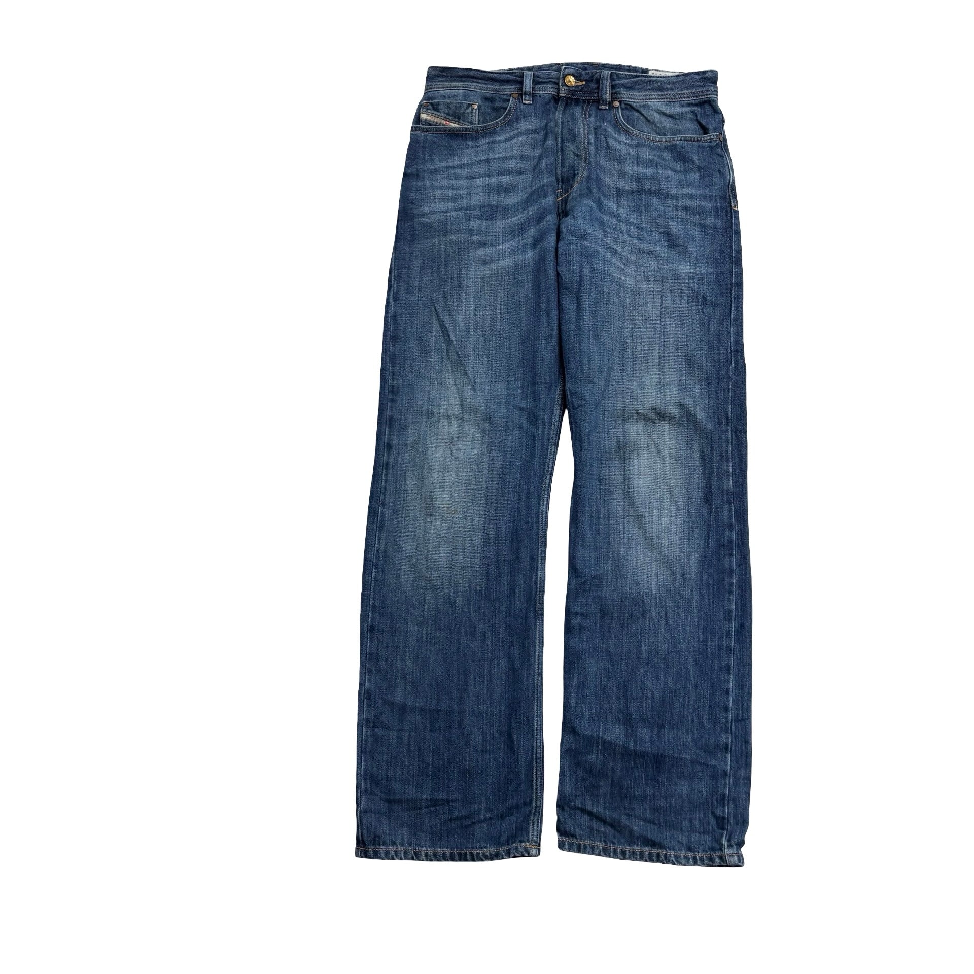 Diesel Korrik Jeans W32 L32 Mens Dark Blue Relaxed Comfort Straight Fit Denim