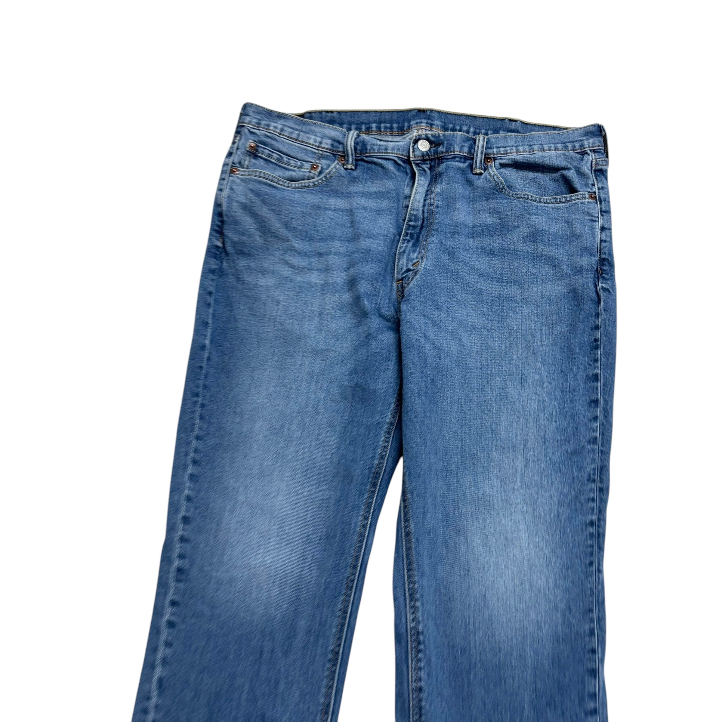 Levis 541 Jeans W38 L28 Mens Mid Blue Athletic Tapered Fit Stretch Denim (E)