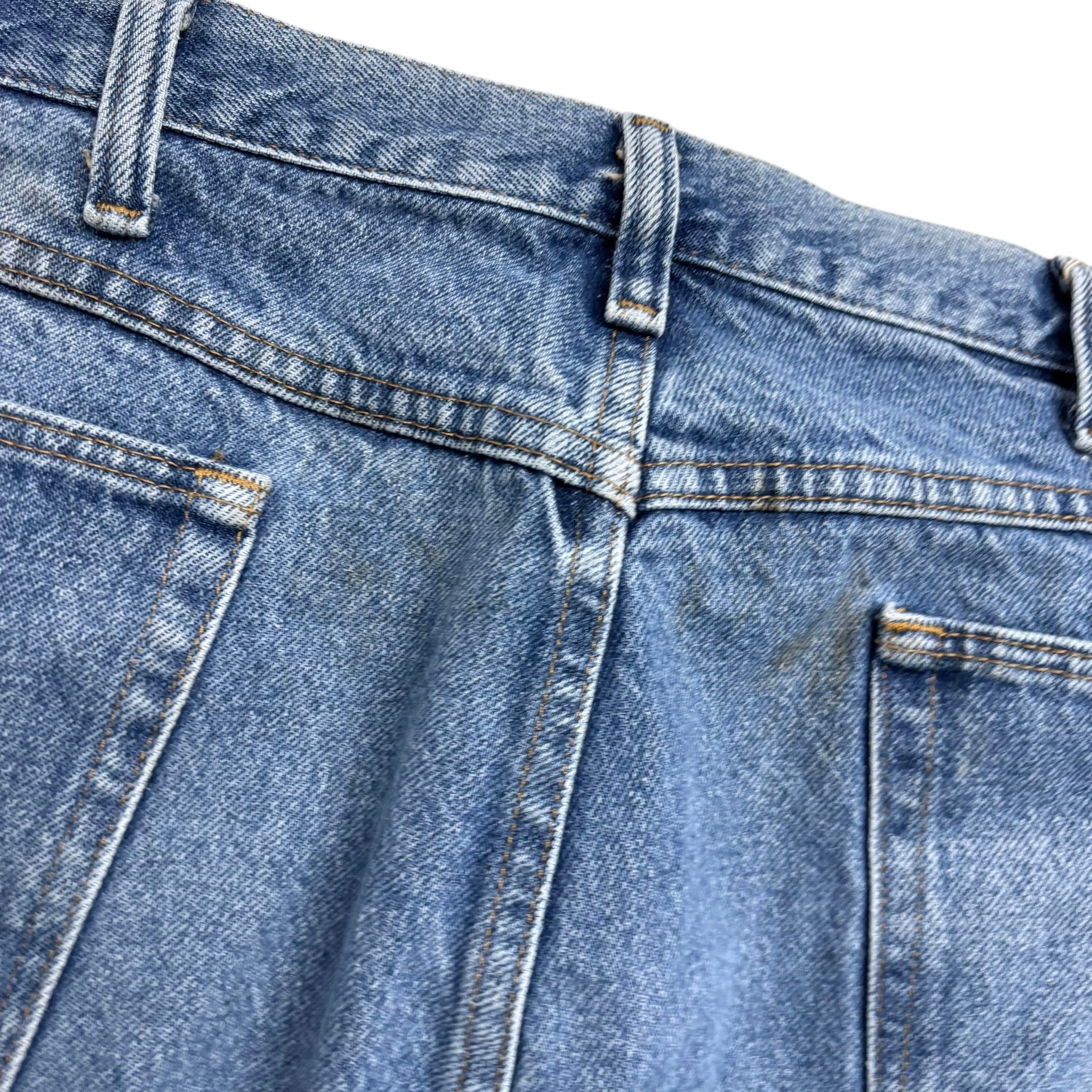 Wrangler Jeans W40 L30 Mens Mid Blue Relaxed Straight Fit Vintage Denim (F)