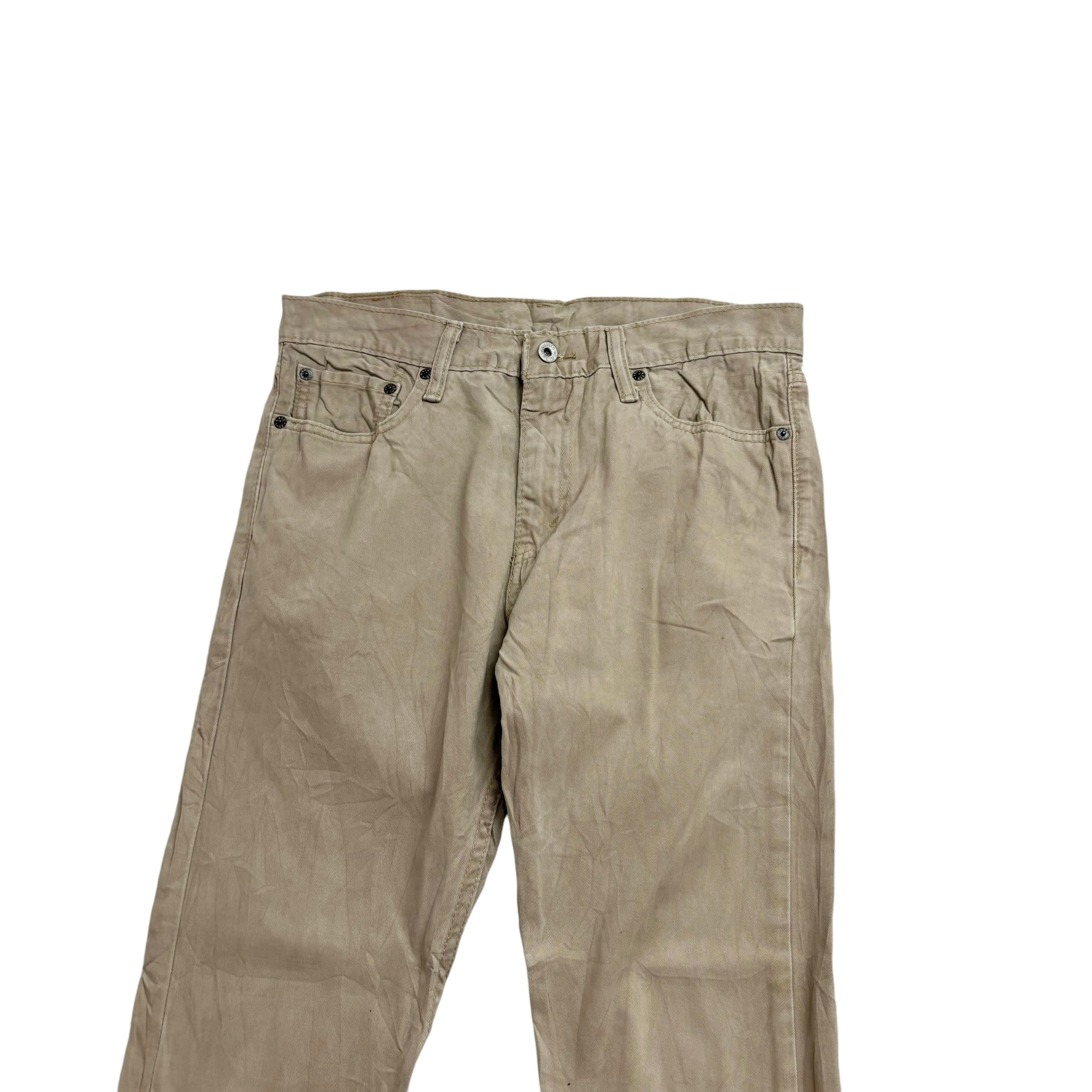 Levis 510 Trousers W32 L29 Mens Beige Skinny Fit Cotton Pants