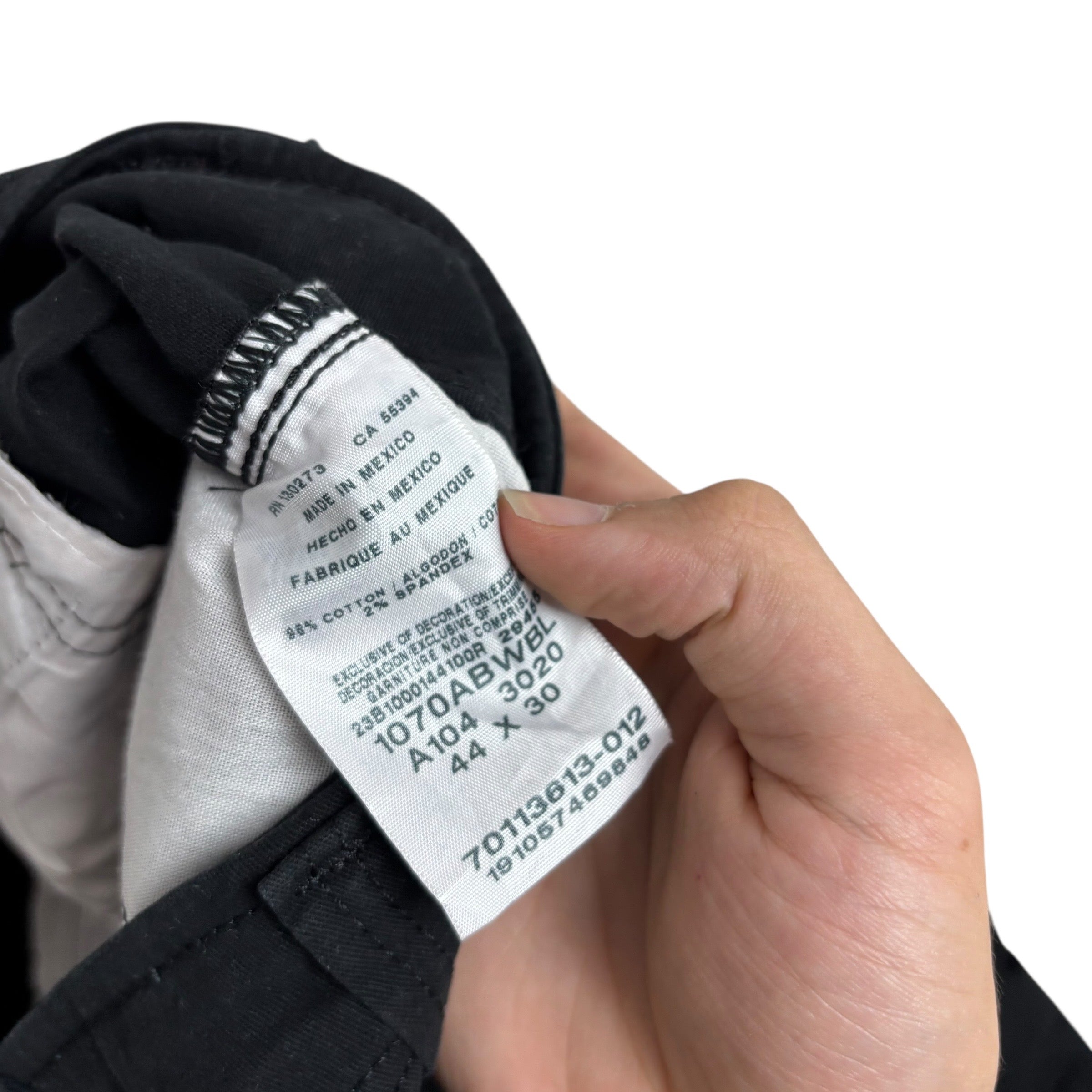 Wrangler Cargo Pants W44 L30 Mens Black Relaxed Fit Stretch Trousers (E)