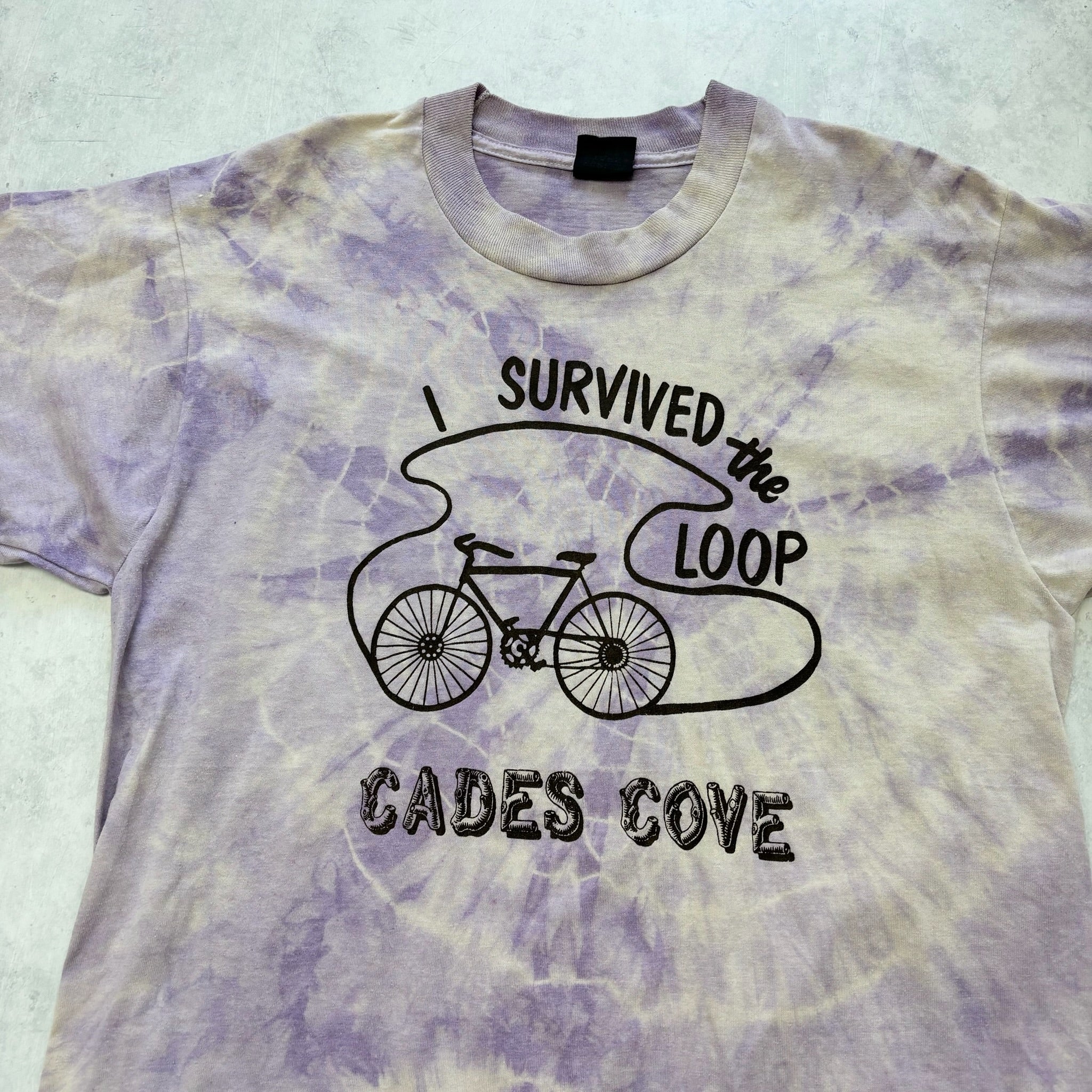 Vintage T Shirt Mens Medium Purple Single Stitch Graphic Print 90s Cycling