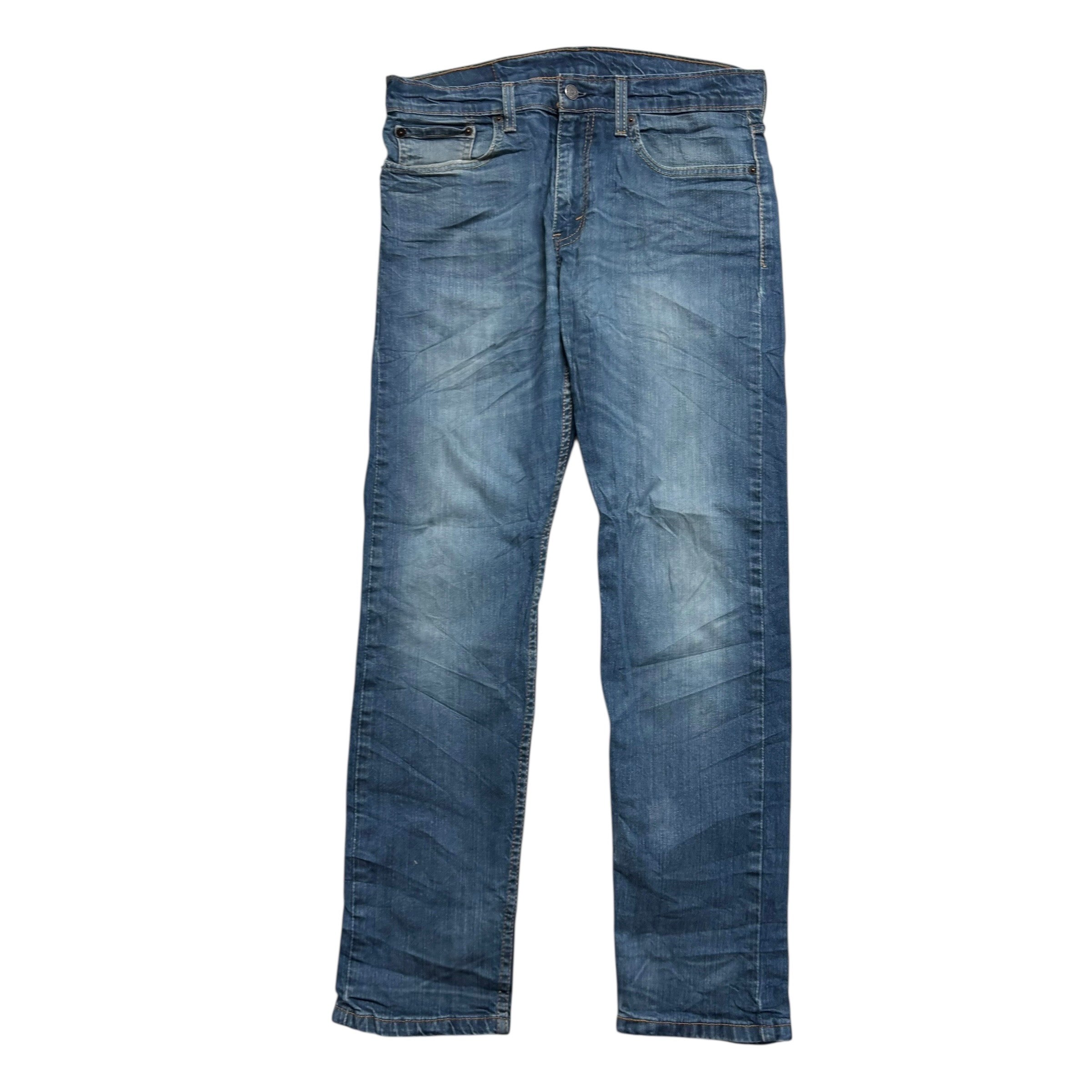 Levis 502 Jeans W32 L31 Mens Blue Regular Tapered Fit Stretch Denim