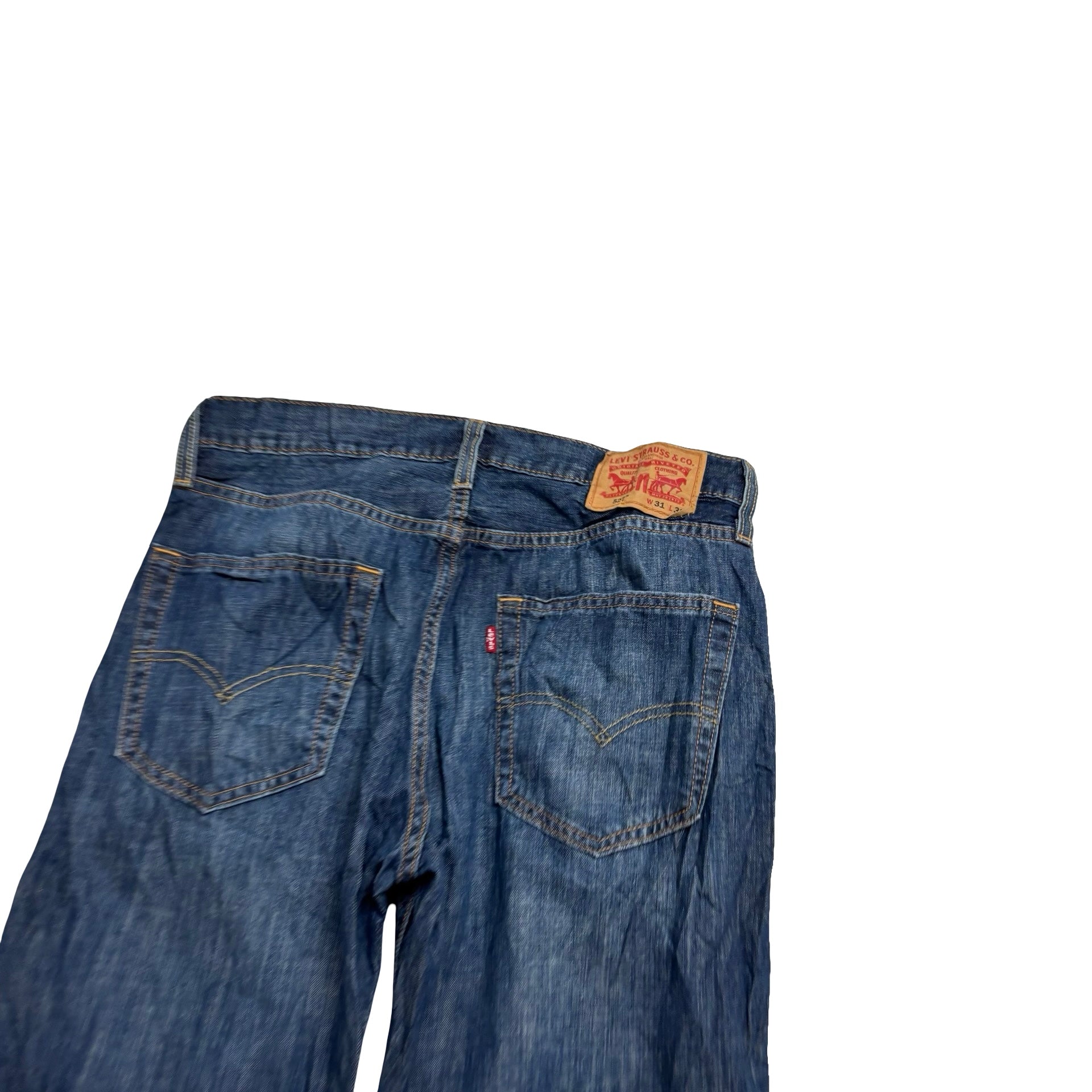 Levis 527 Jeans W31 L32 Mens Dark Blue Slim Bootcut Fit Denim (E)