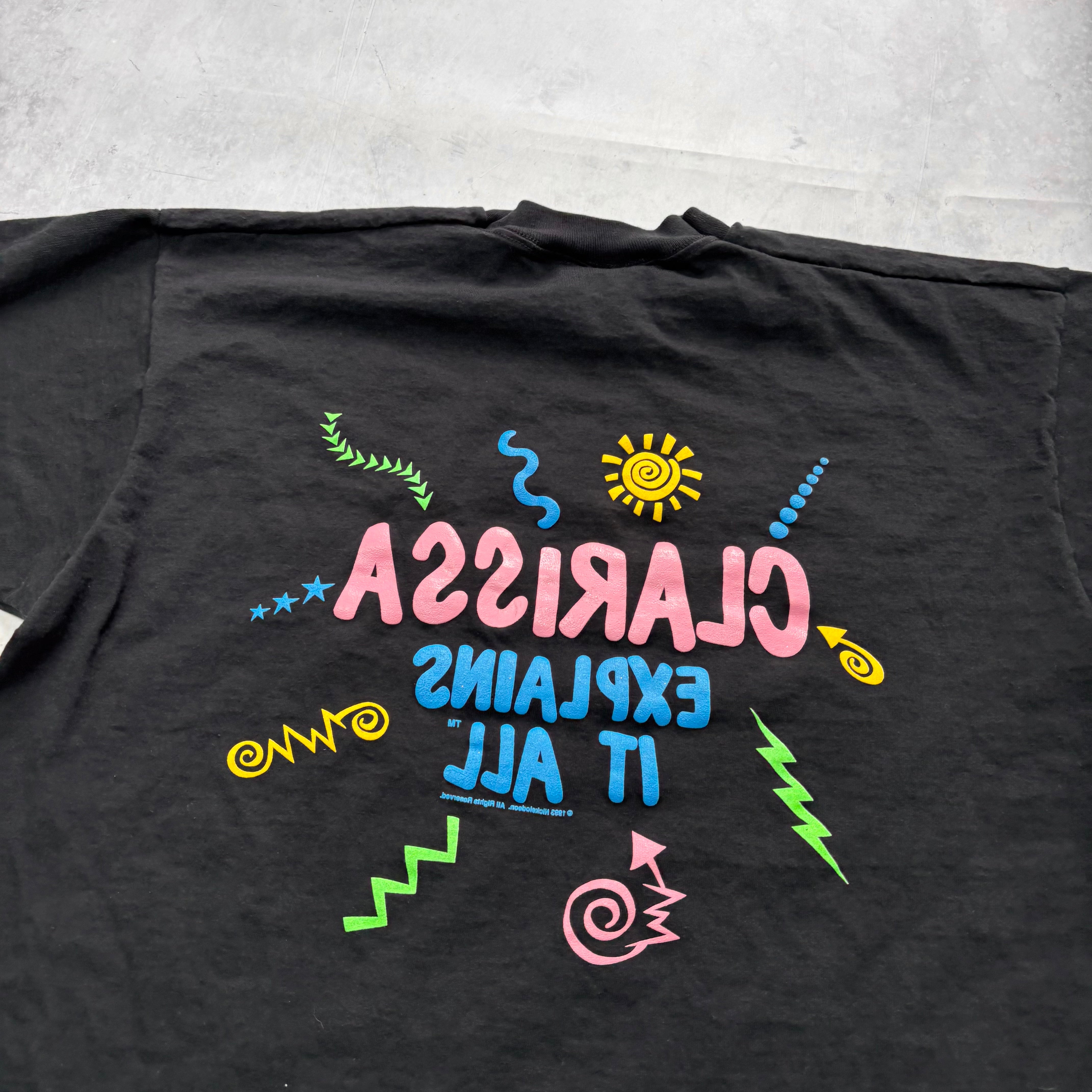 Vintage T Shirt Mens XL Black Single Stitch Clarissa Explains It All Sitcom (E)