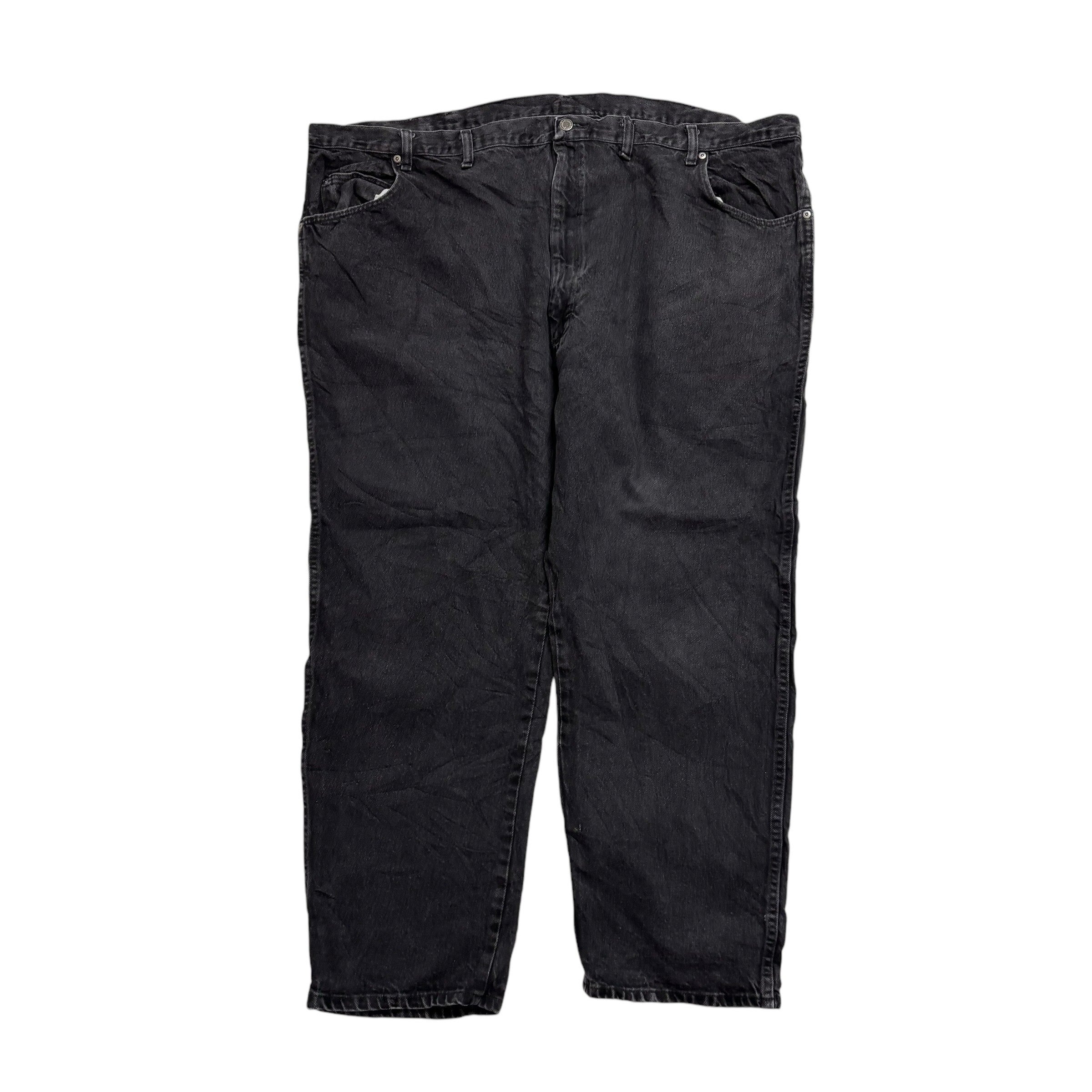 Wrangler Jeans W52 L30 Mens Black Baggy Relaxed Straight Fit Vintage Denim (E)