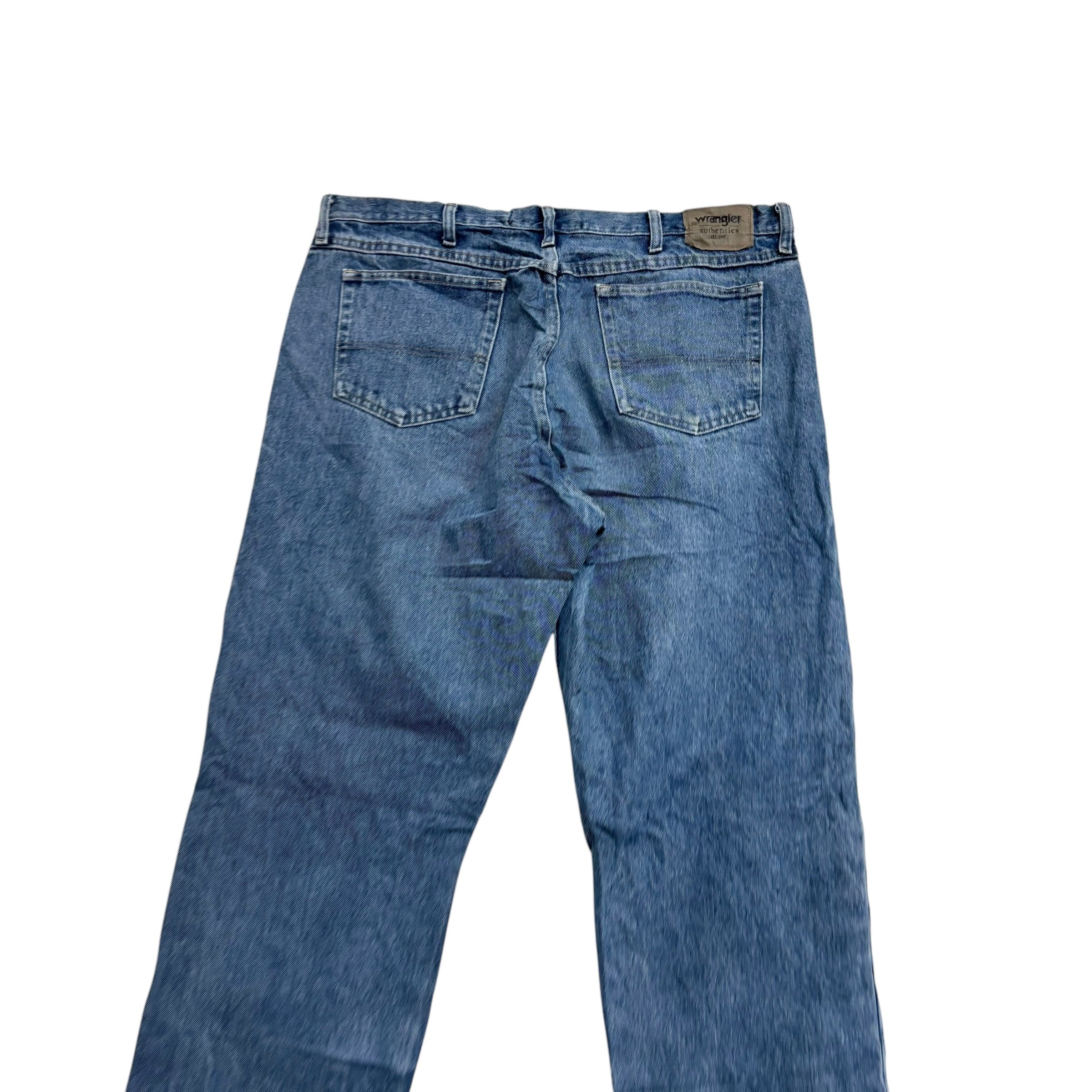 Wrangler Jeans W38 L34 Mens Mid Blue Baggy Relaxed Straight Fit Denim (E)