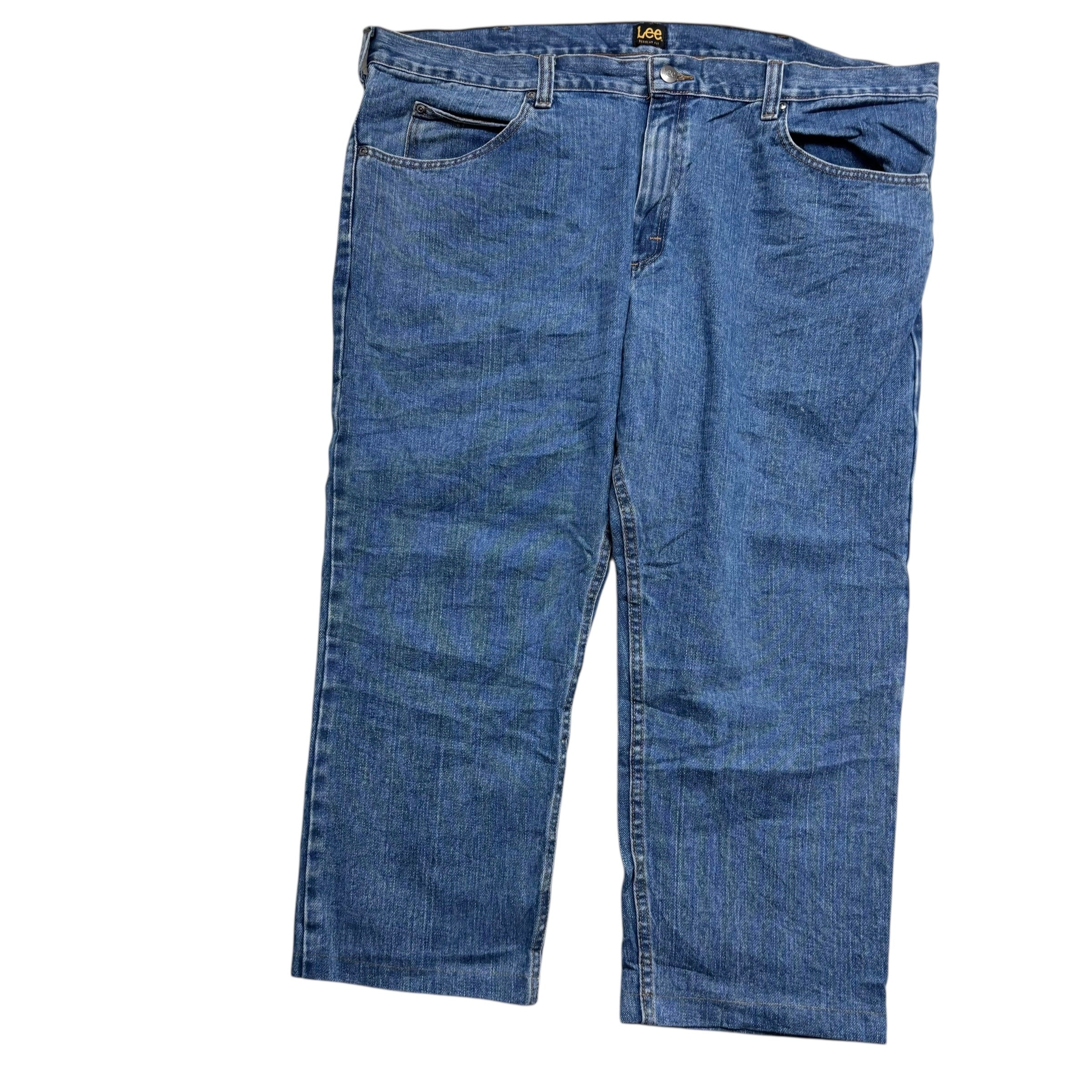 Lee Jeans W44 L26 Mens Mid Blue Regular Straight Fit Denim (E)