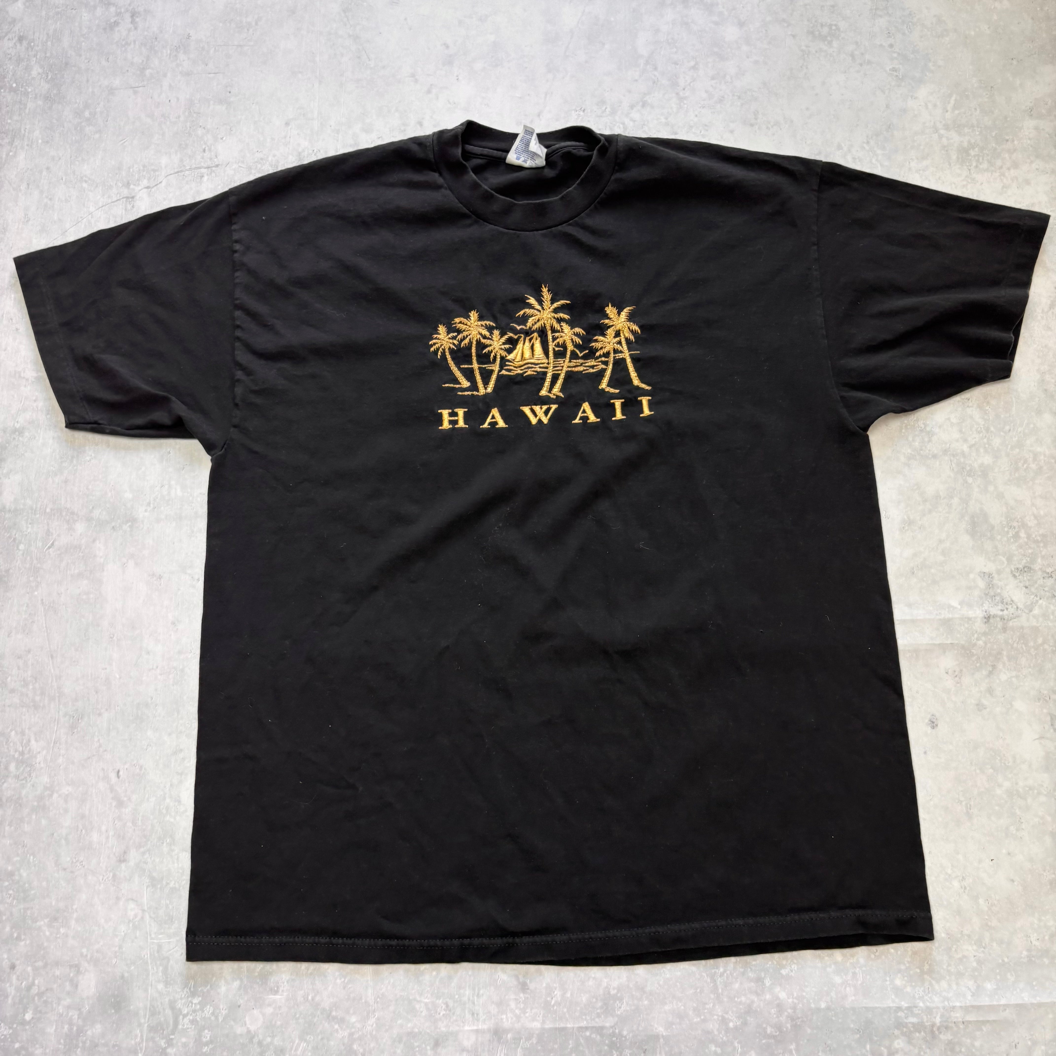 Vintage T Shirt Mens XL Black Single Stitch Graphic Print 90s USA Tourist (E)