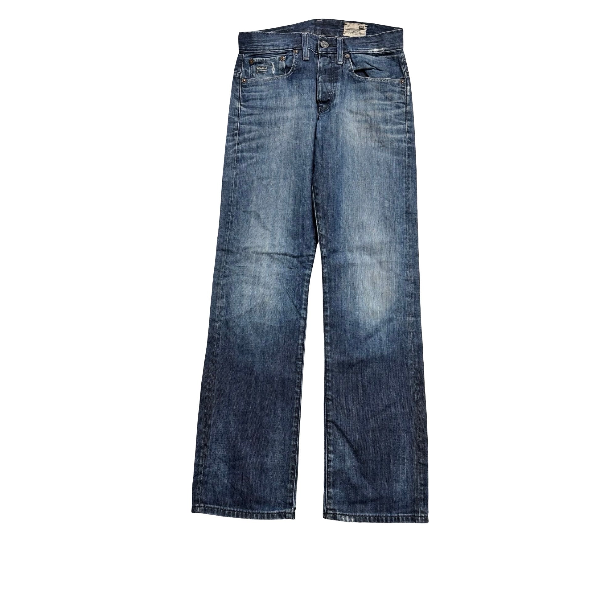 G Star 3301 Straight Jeans W28 L32 Mens Dark Blue Regular Fit Denim