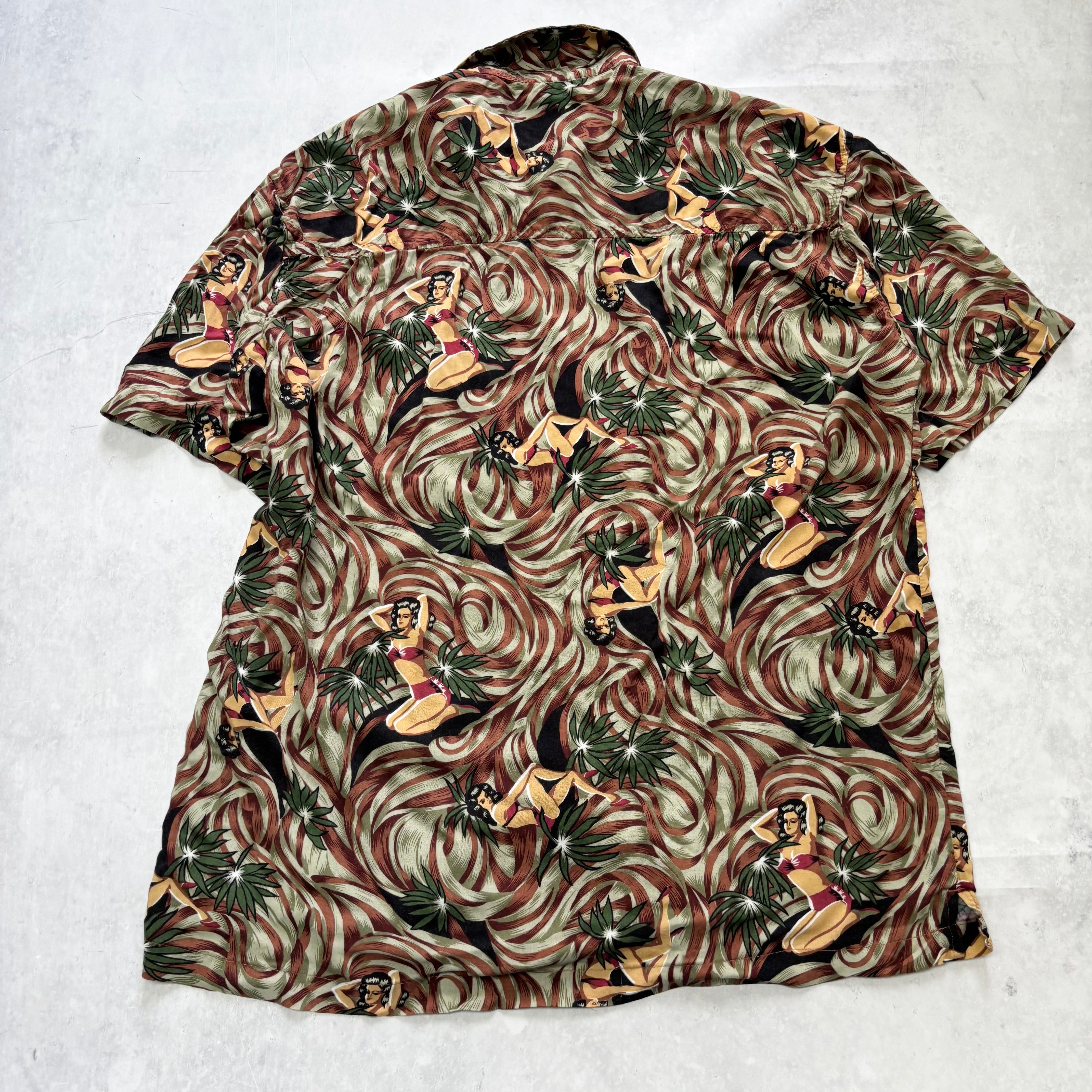 Vintage Hawaiian Shirt Mens Medium Multi Floral Aloha Short Sleeve Rayon (F)