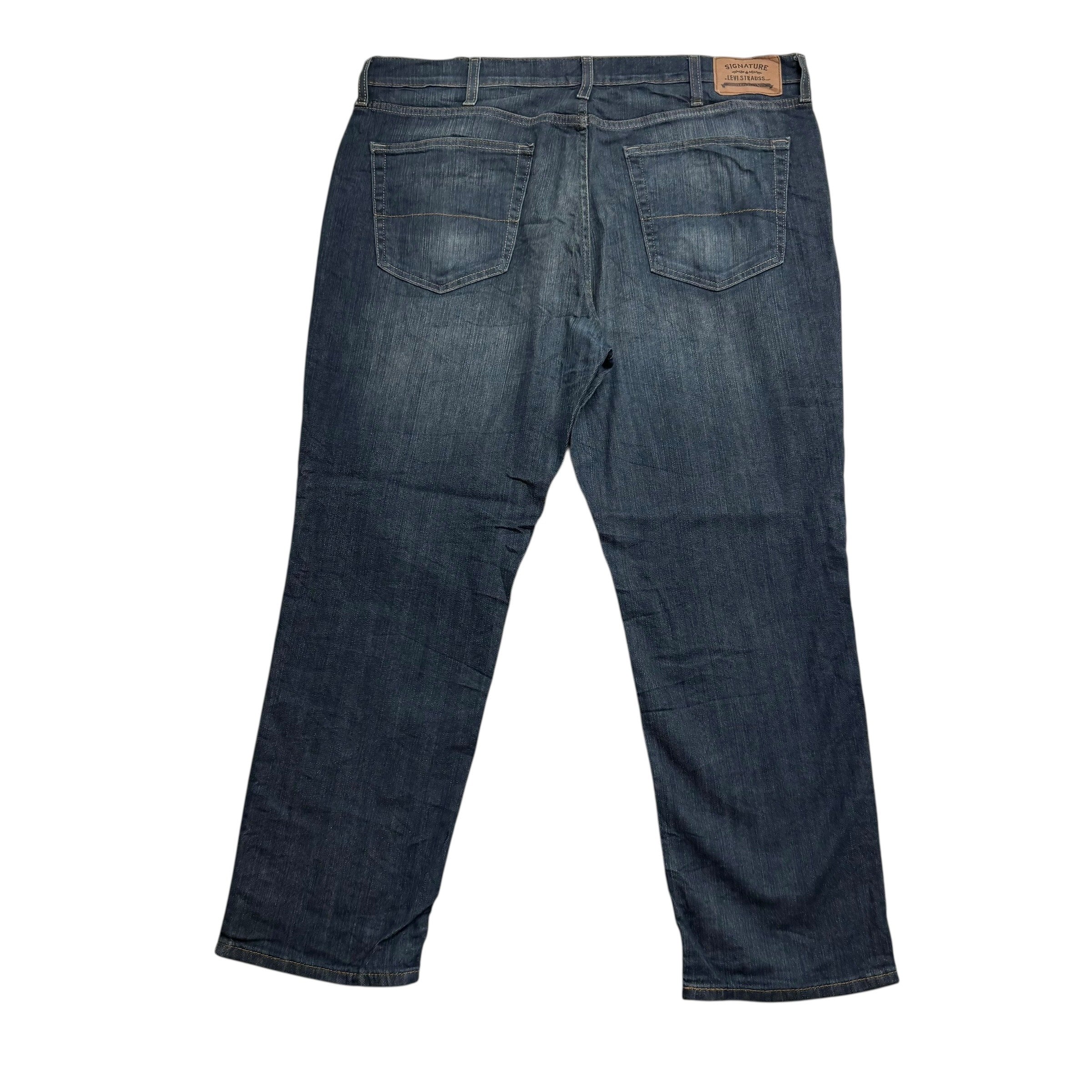 Levis Signature Jeans W40 L30 Mens Dark Blue Athletic Fit Stretch Denim