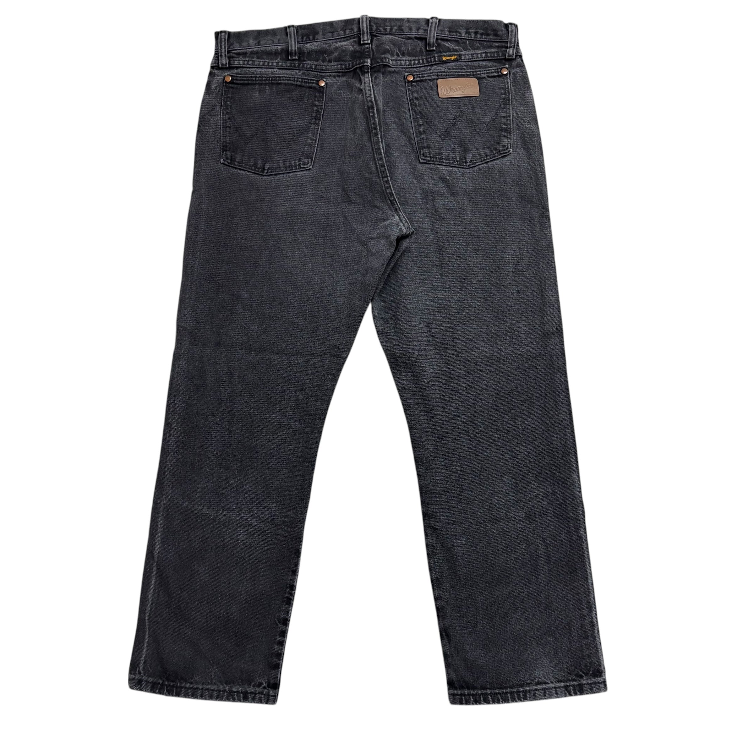 Wrangler Jeans Cowboy Cut W38 L29 Mens Black 13MWZ Original Fit Denim (E)