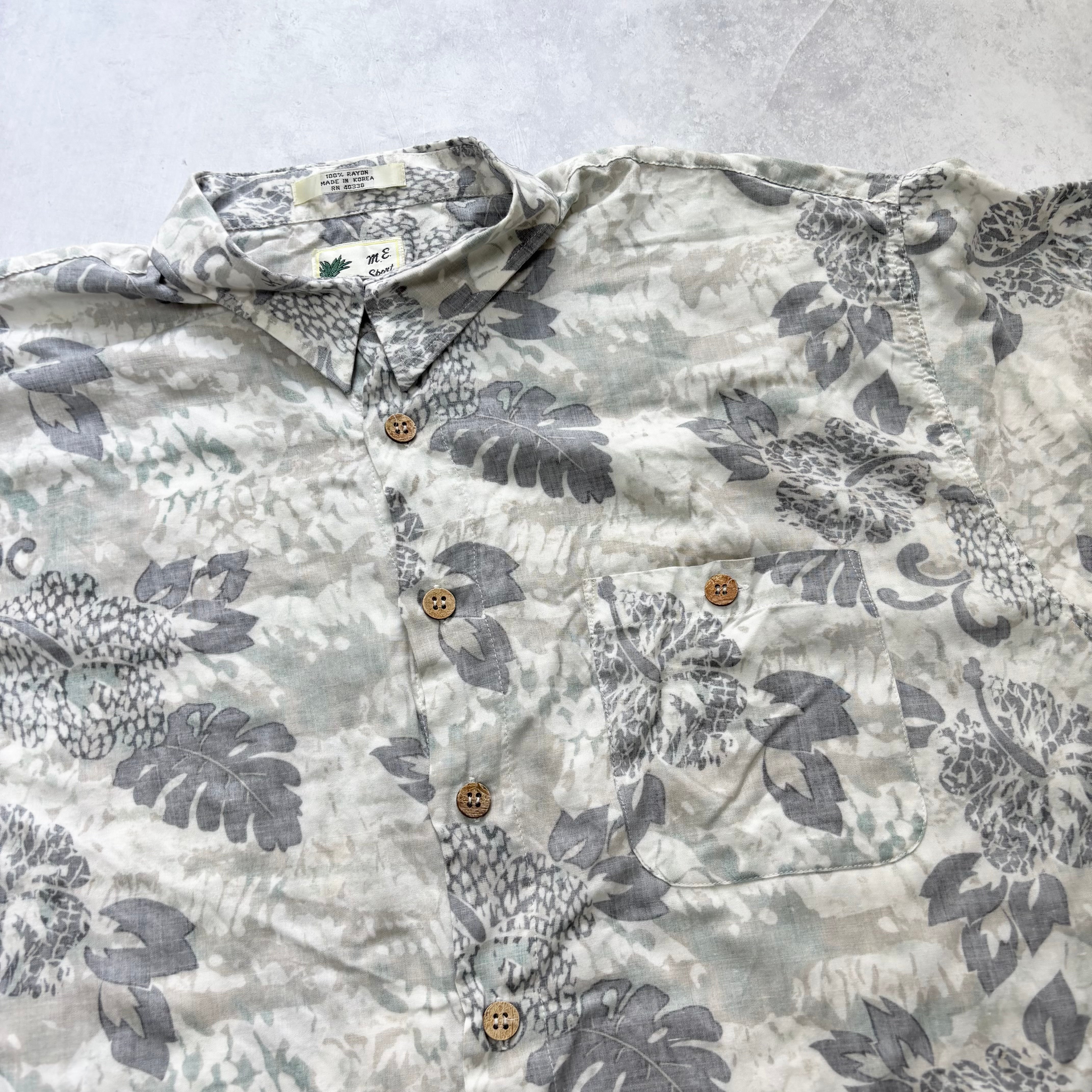Vintage Hawaiian Shirt Mens XXL Multi Floral Aloha Short Sleeve Rayon (E)