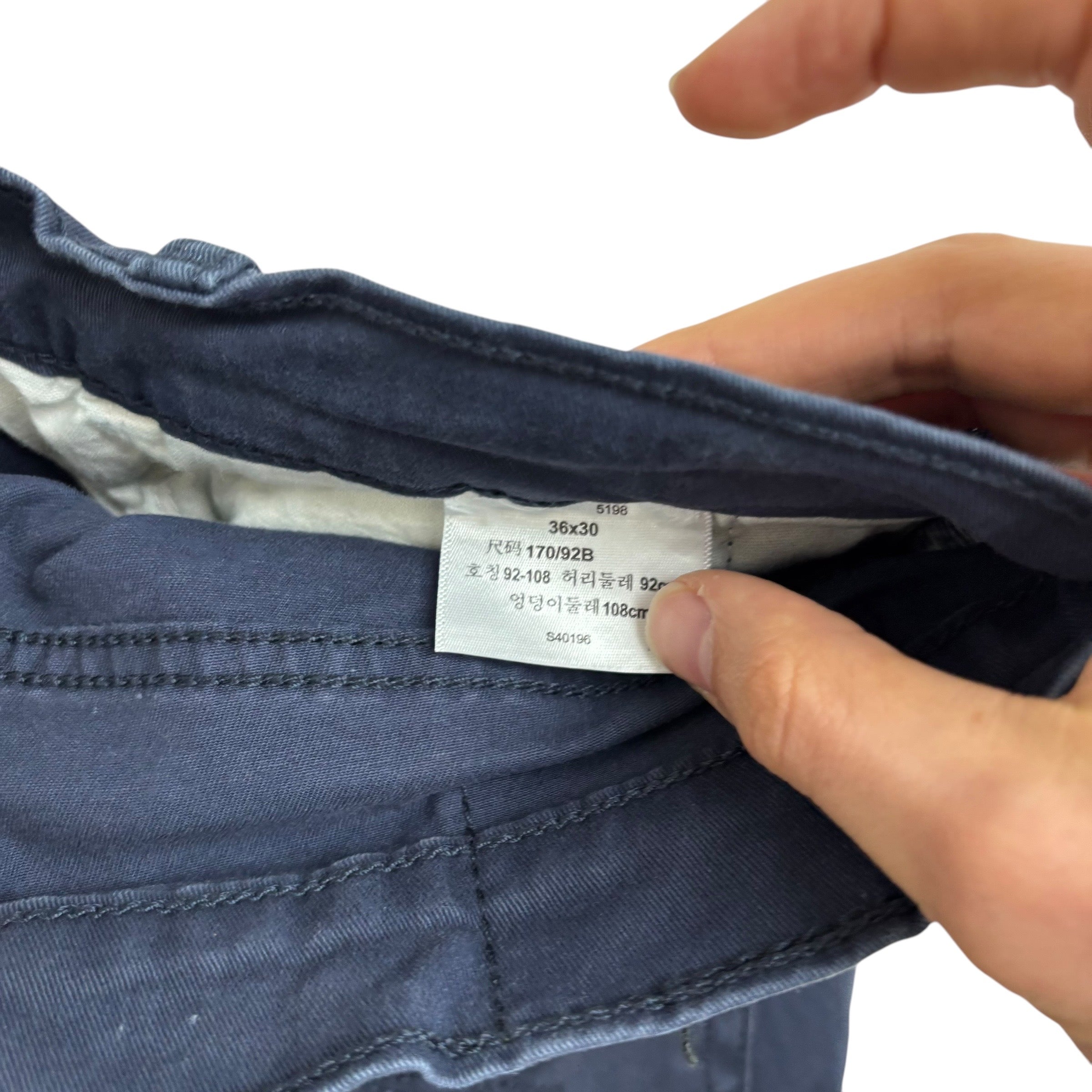 Levis Signature Trousers W36 L29 Mens Navy Blue Athletic Fit Pants (E)