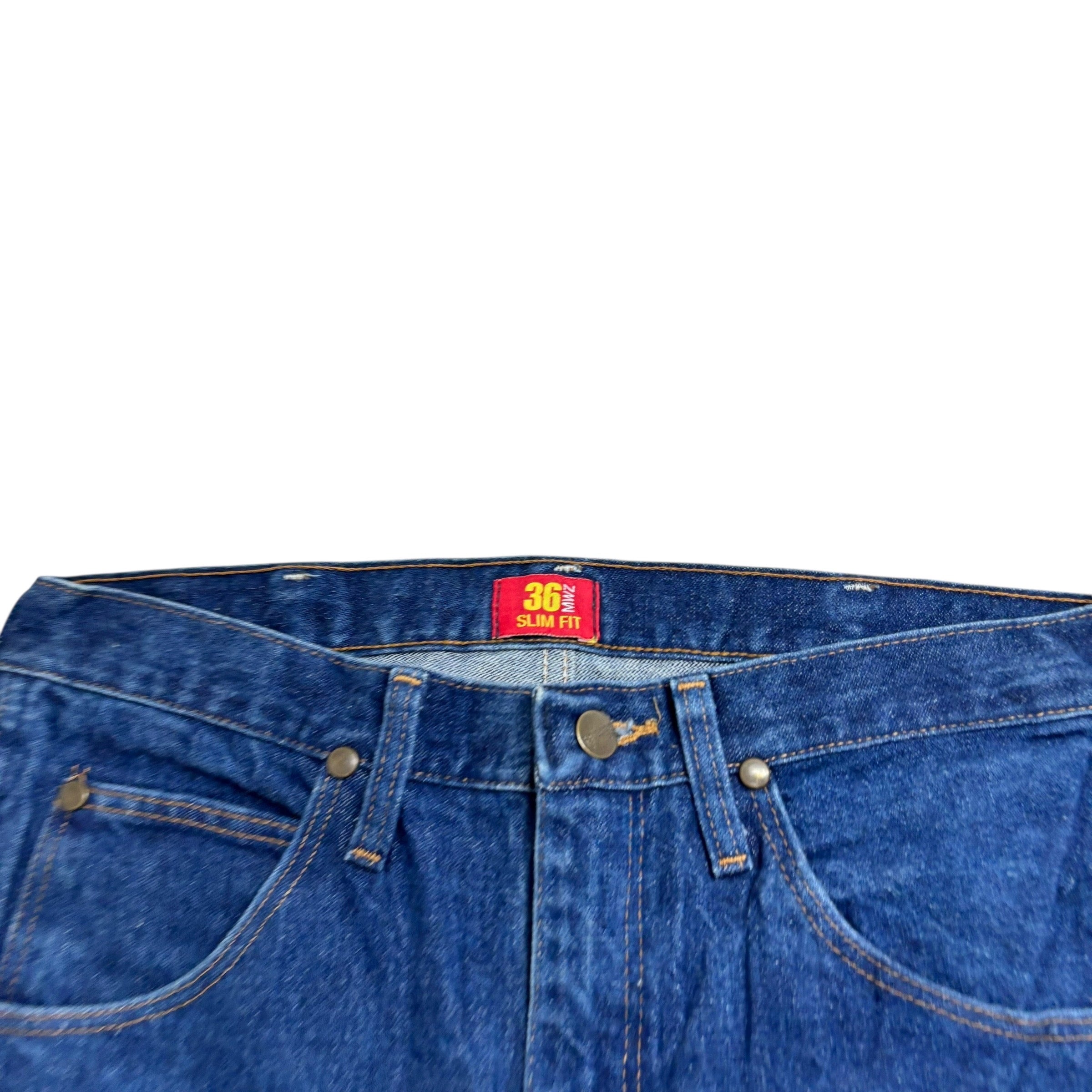 Wrangler Jeans Cowboy Cut W30 L30 Mens Dark Blue 36MWZ Slim Fit Denim (E)