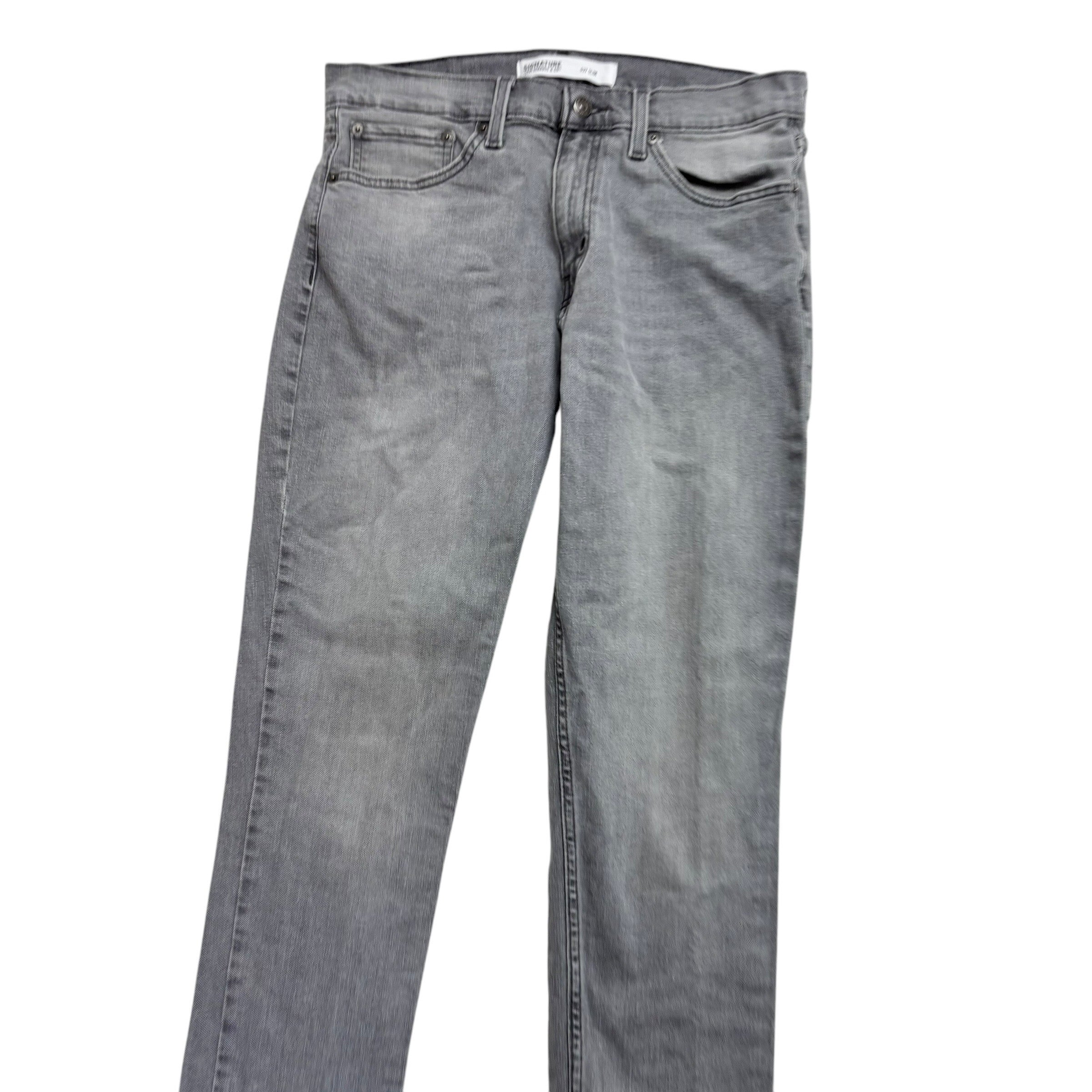 Levis Signature Jeans W31 L28 Mens Grey Slim Fit Stretch Denim (E)