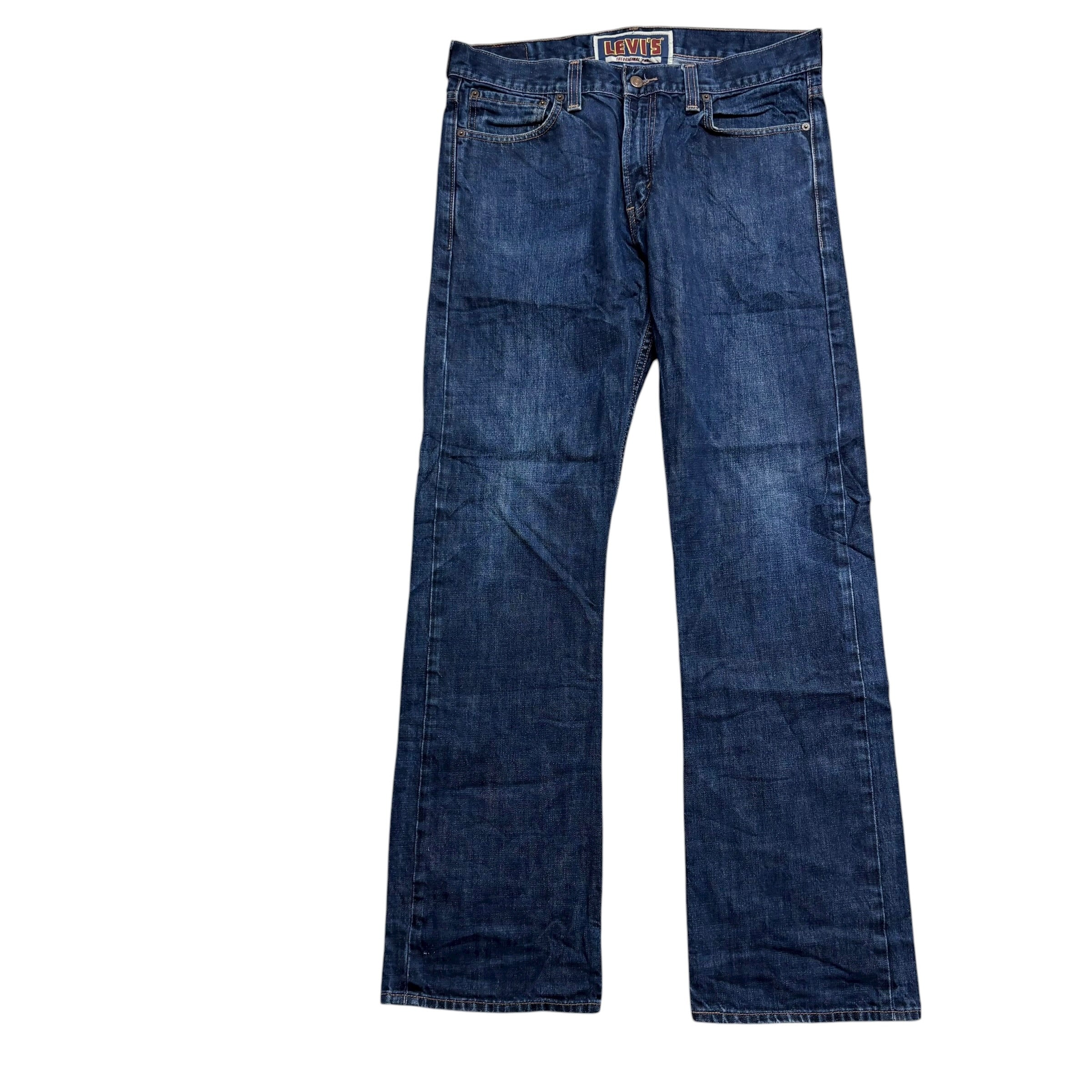 Levis 537 Jeans W36 L34 Mens Dark Blue Slim Bootcut Fit Vintage Denim (E)