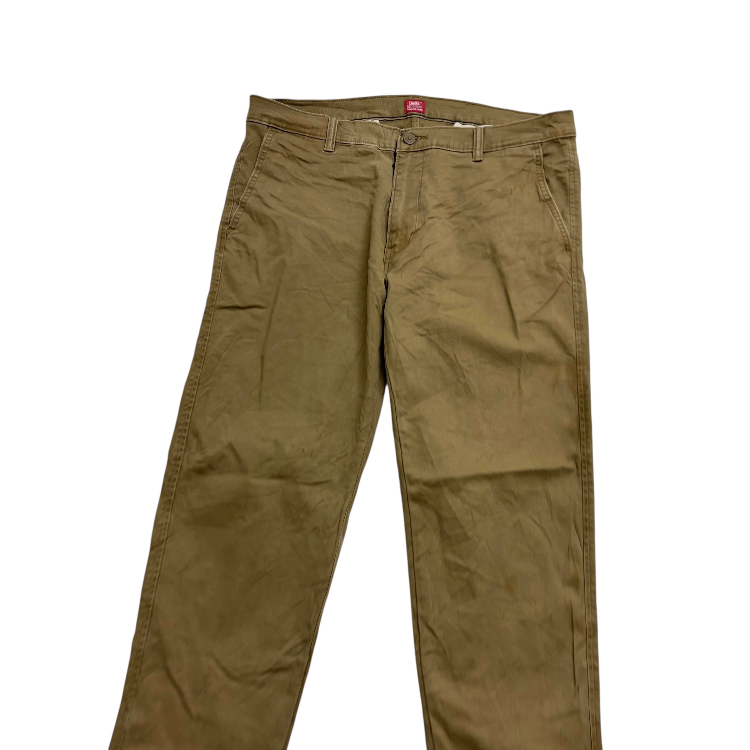 Levis XX Chino Trousers W36 L32 Mens Brown Standard Tapered Fit Stretch