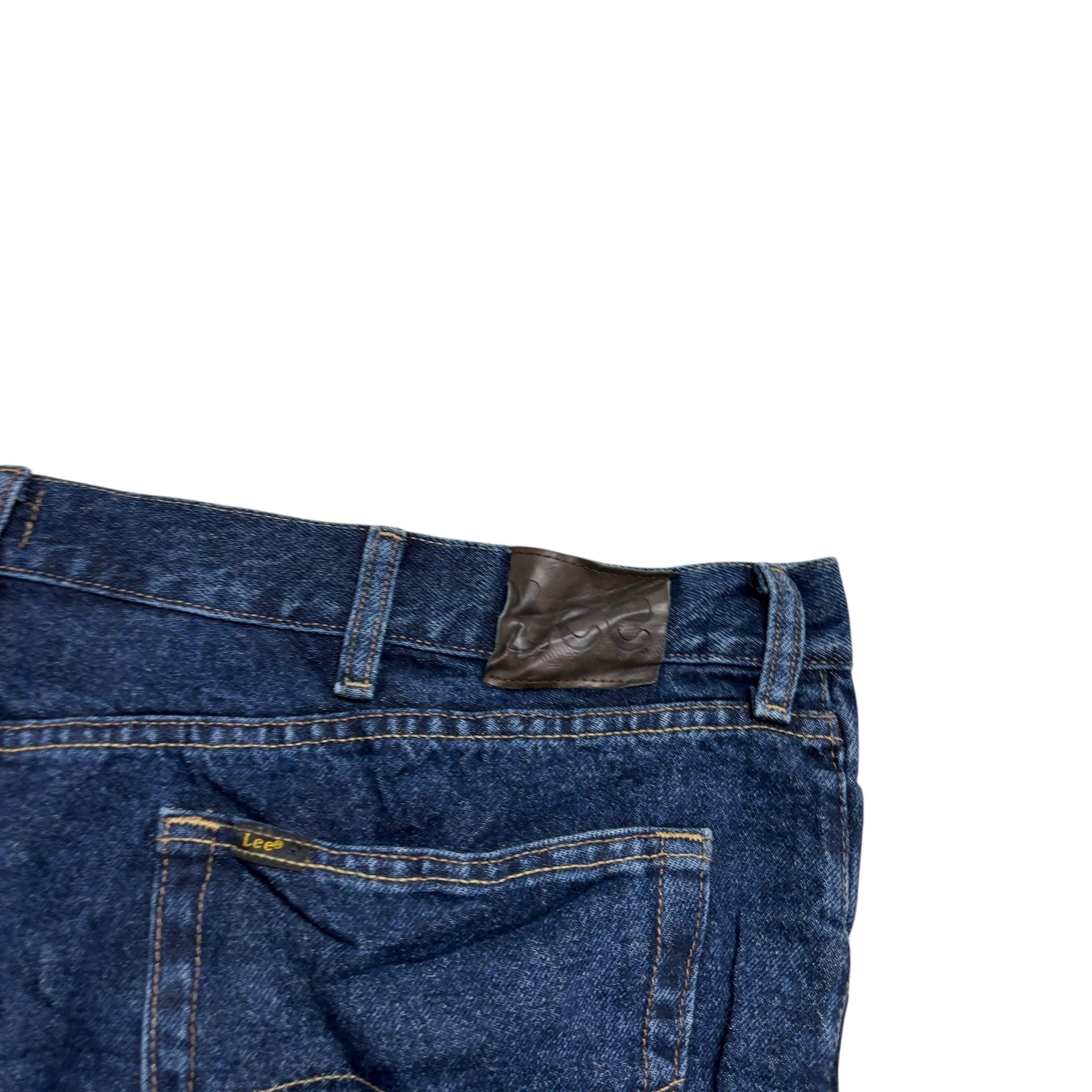 Lee Jeans W48 L30 Mens Dark Blue Regular Straight Fit Denim (E)