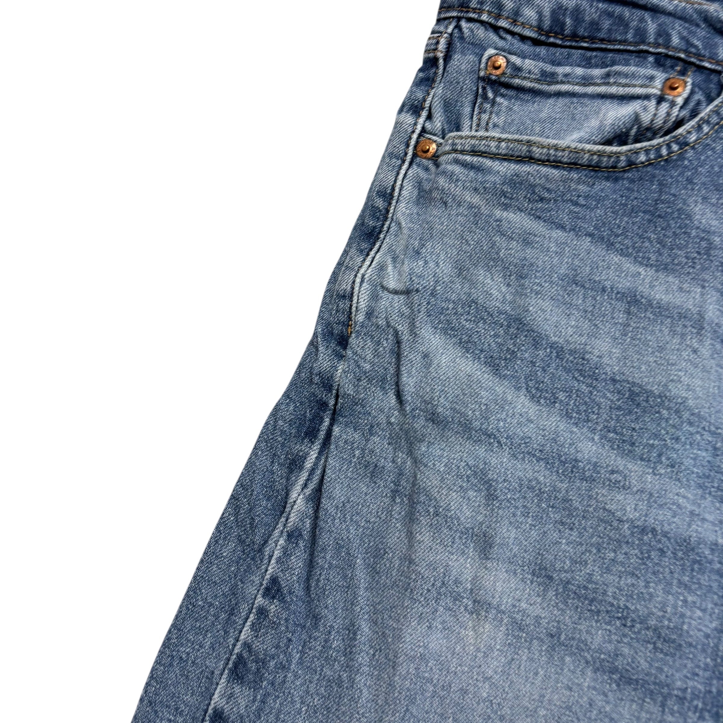 Levis 505 Jeans W36 L32 Mens Mid Blue Regular Straight Fit Stretch Denim