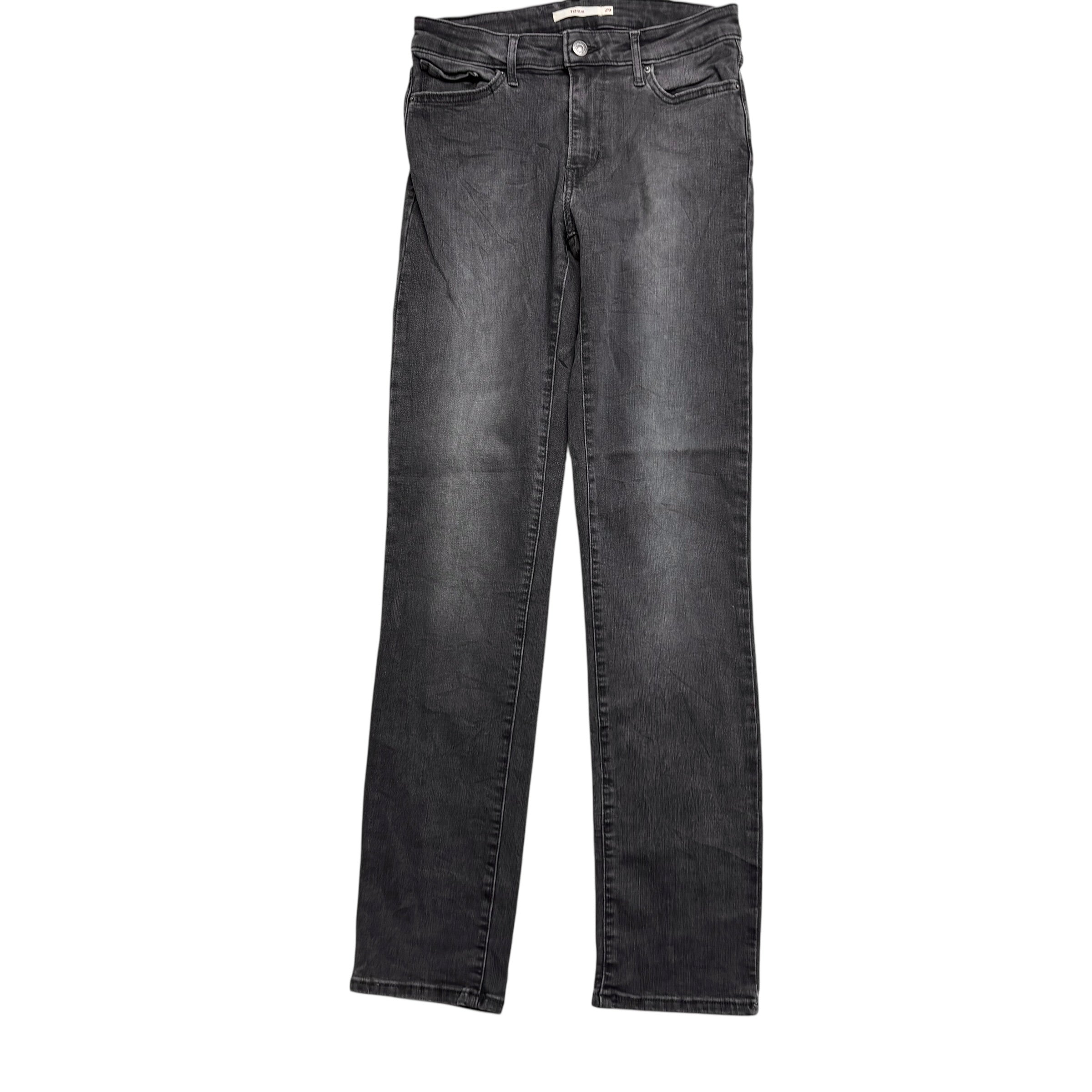 Levis 712 Jeans W28 L32 Womens Slim Fit Grey Stretch Denim (E)