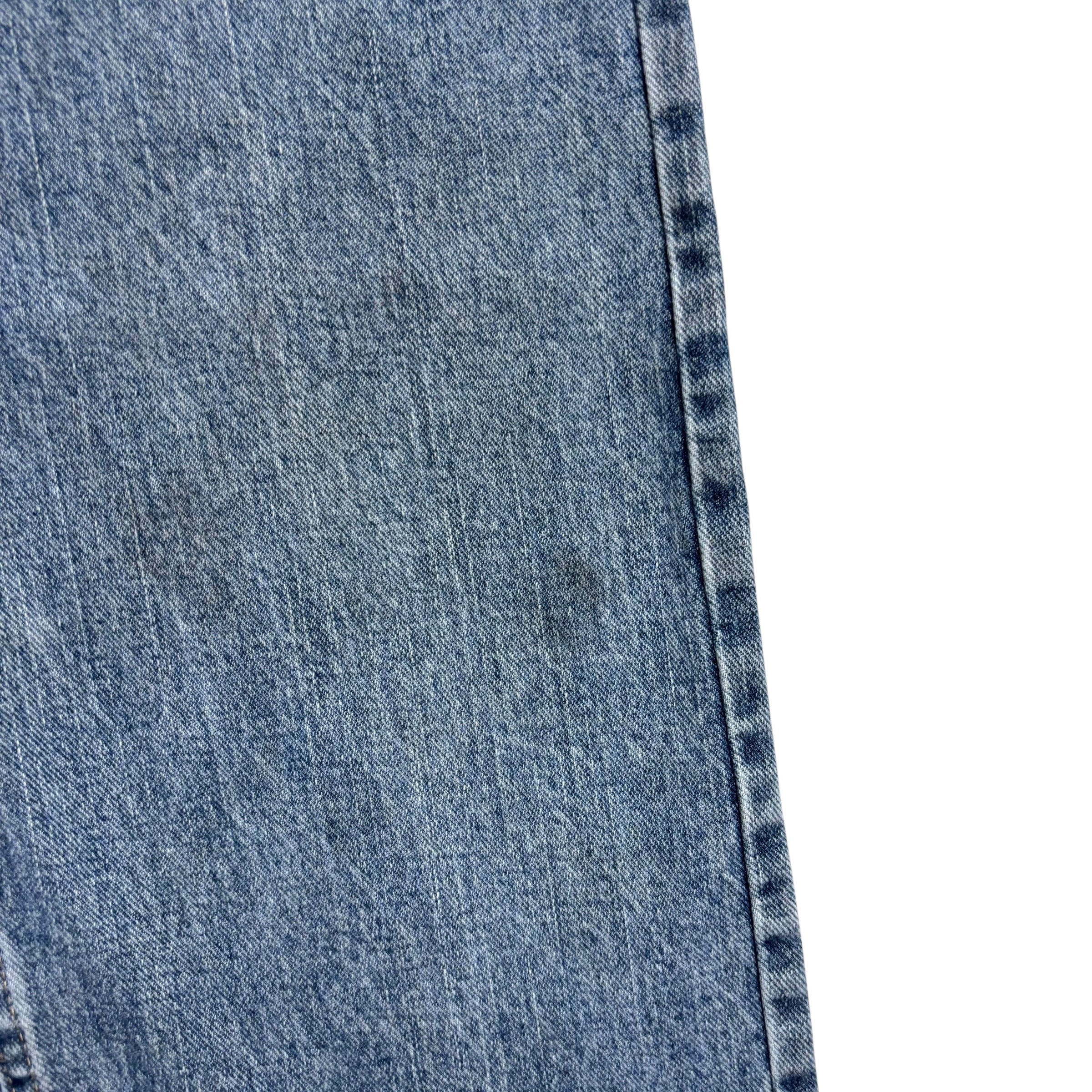 Wrangler Jeans W34 L34 Mens Mid Blue Relaxed Straight Fit Denim (F)