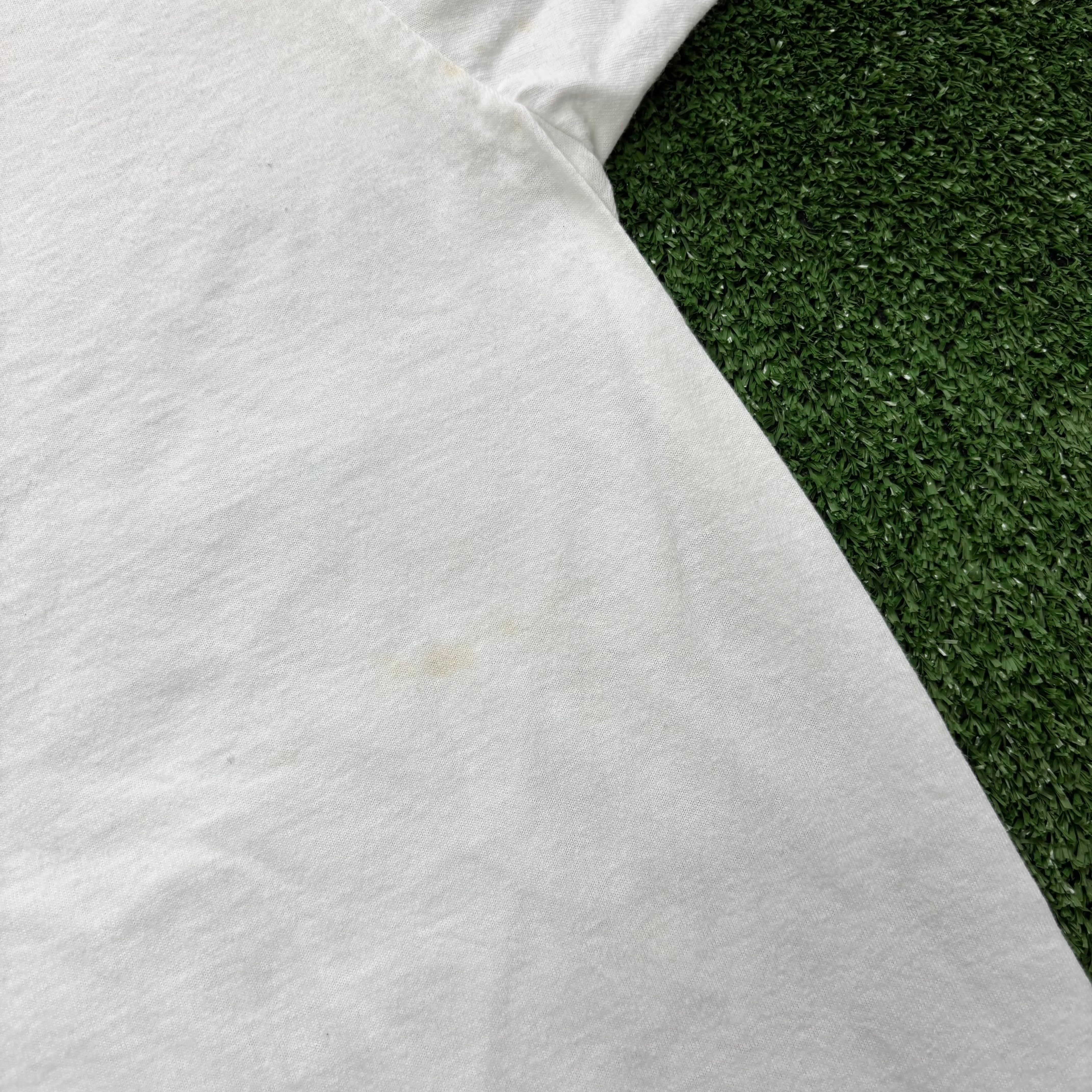 Vintage T Shirt Mens XL White Single Stitch Graphic Print 90s (F)