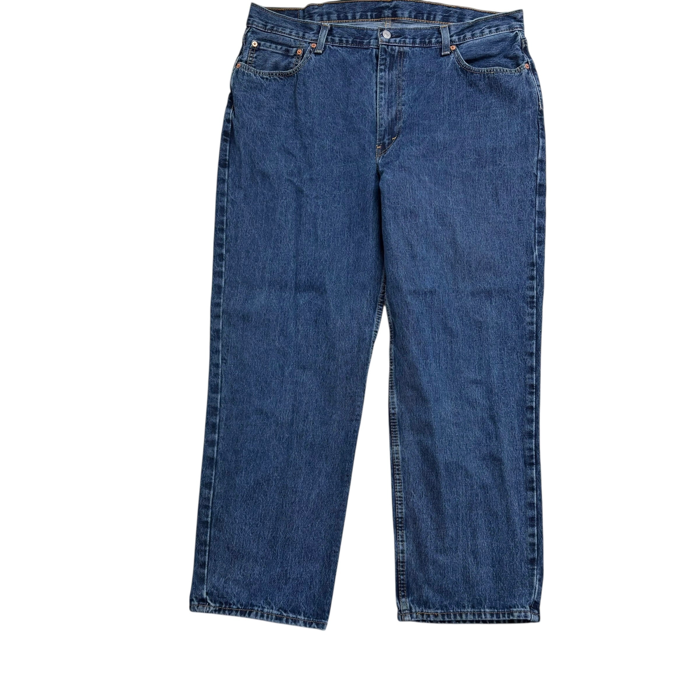 Levis 550 Jeans W42 L32 Mens Mid Blue Baggy Relaxed Straight Fit Denim (E)