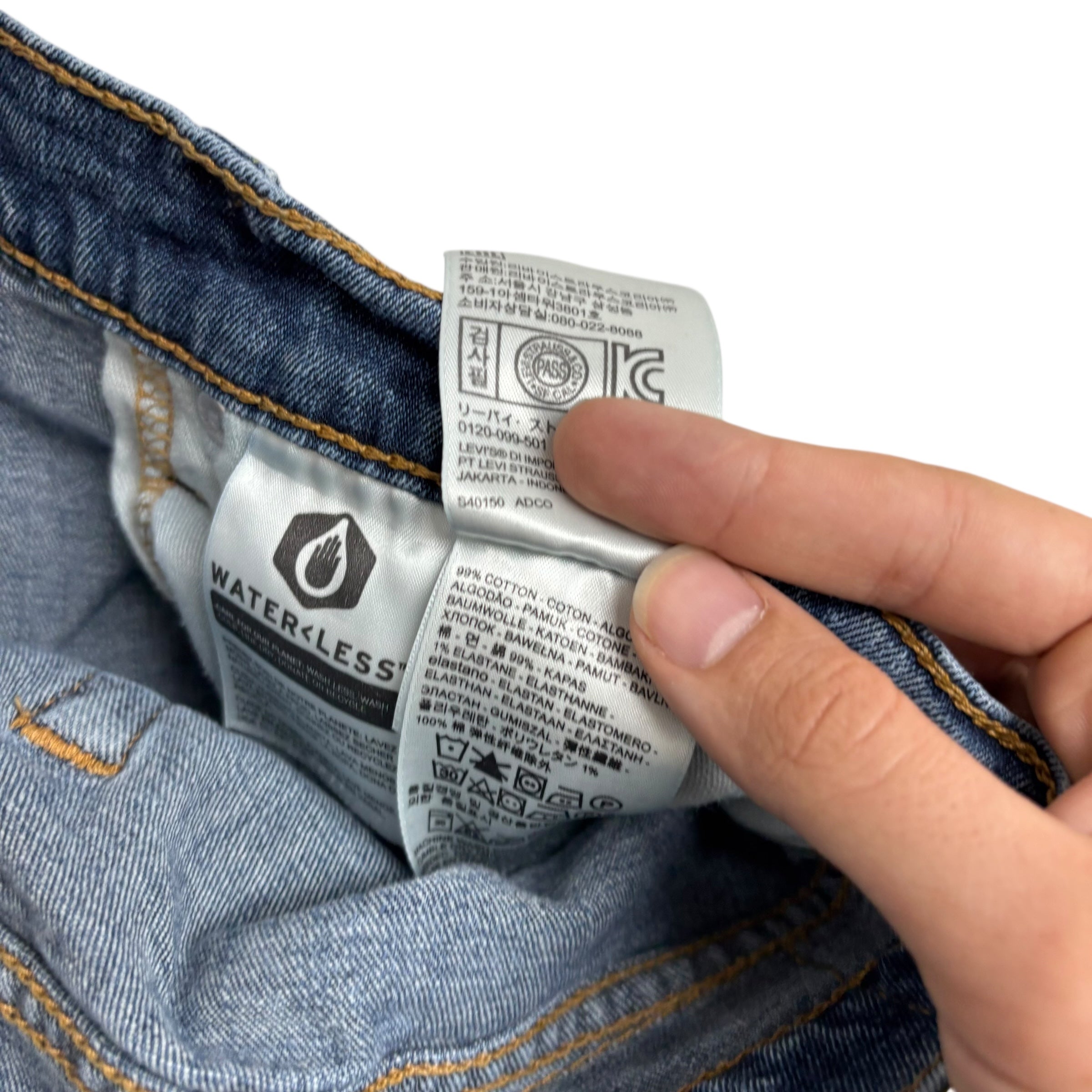 Levis 512 Jeans W38 L31 Mens Mid Blue Slim Tapered Fit Stretch Denim