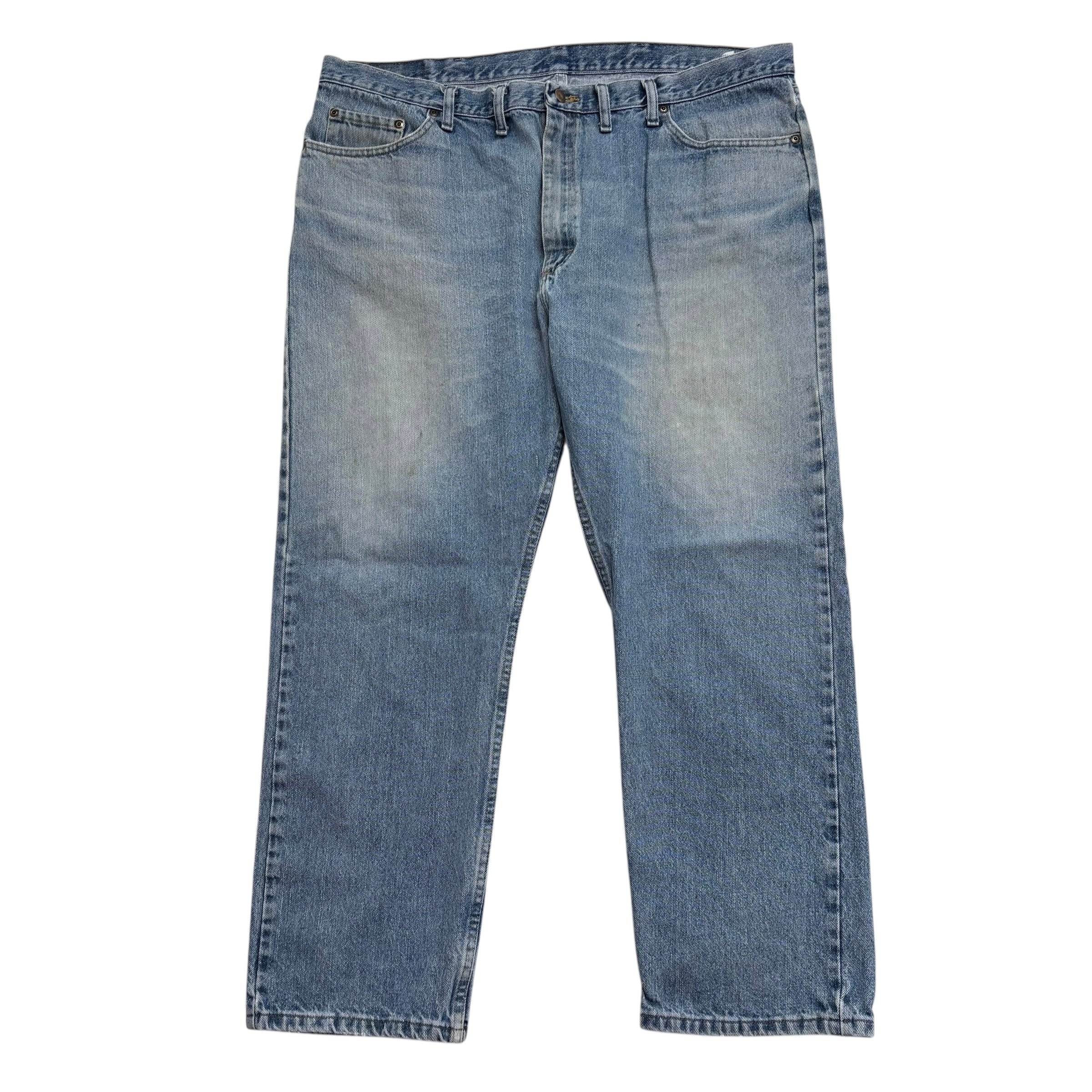 Wrangler Jeans W44 L30 Mens Light Blue Regular Straight Fit Denim (F)