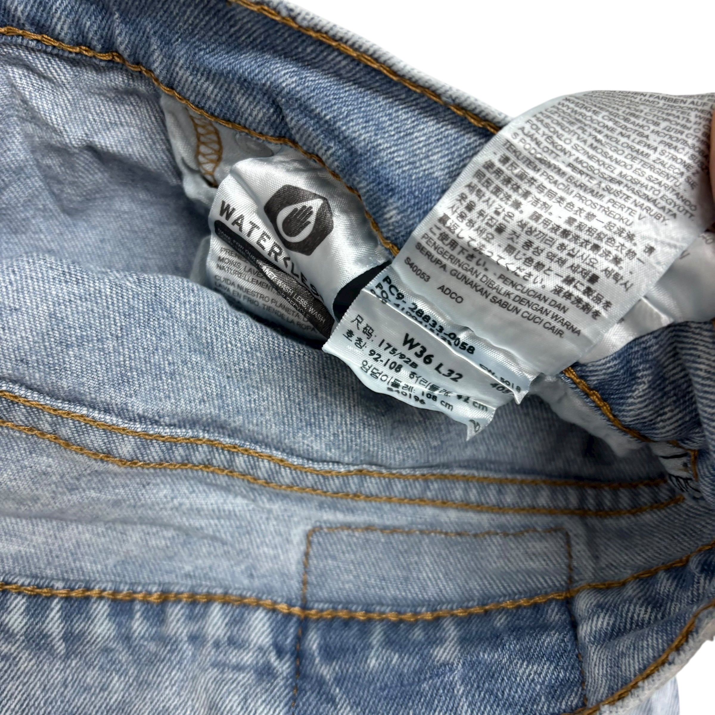 Levis 512 Jeans W36 L32 Mens Light Blue Slim Tapered Fit Stretch Denim